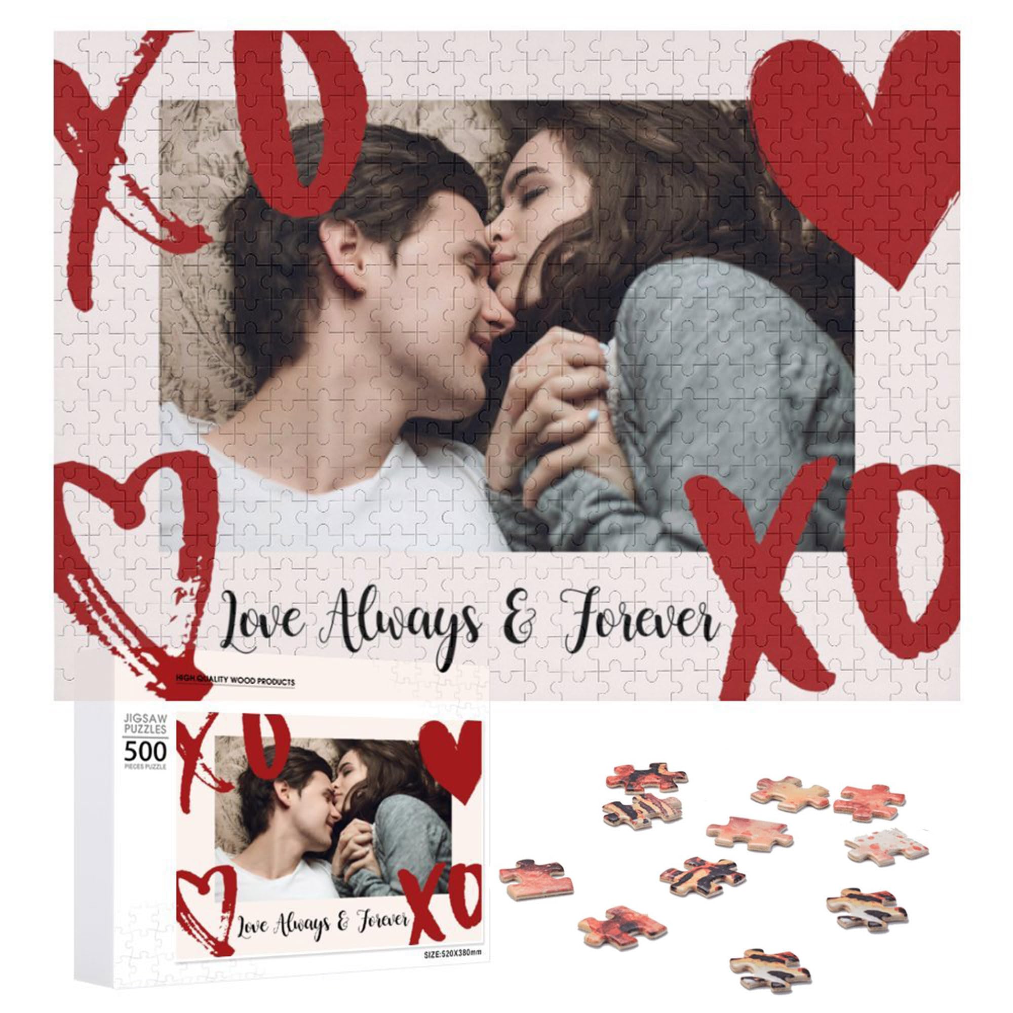 Puzles Personalizados Con Imágenes De 300/500/1000 Piezas Para San Valentín - Venta Internacional.