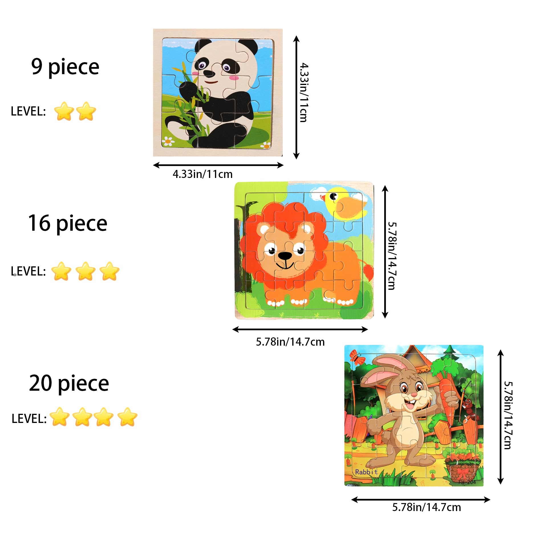 Foto 4 pulgar | Puzles De Madera Maisheke Con Temática Animal 135 Piezas Para Niños De 4 A 8 Años - Venta Internacional.