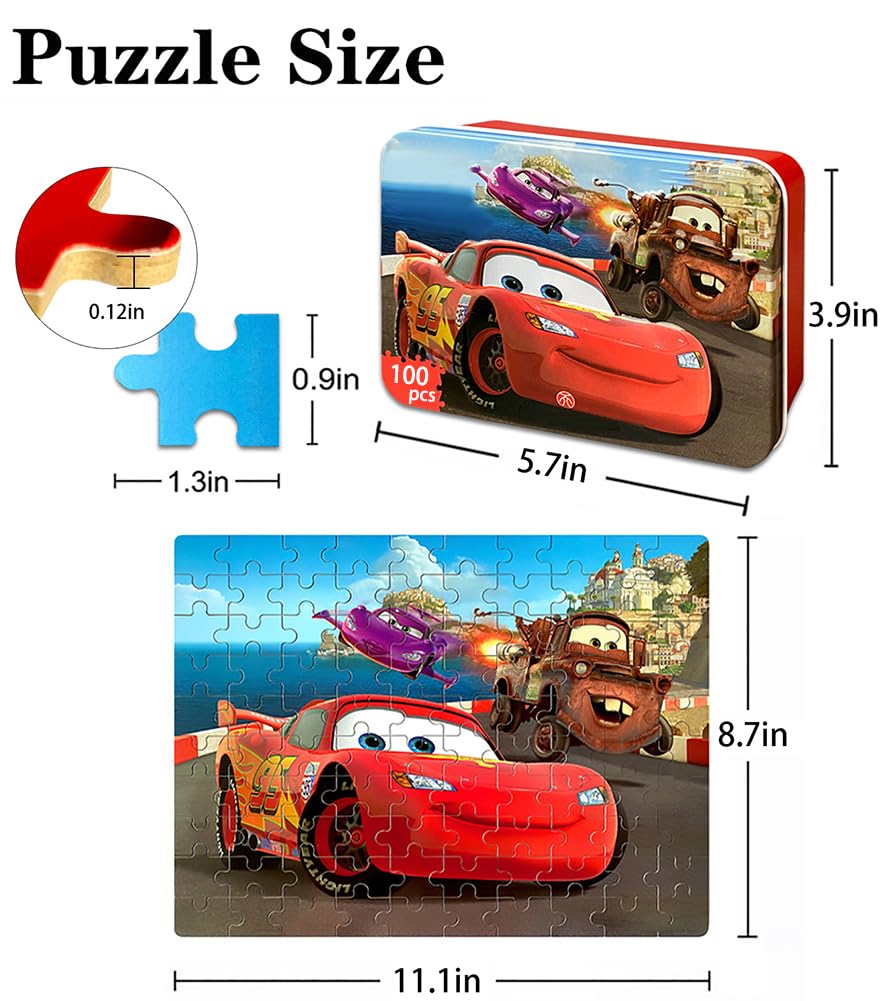 Foto 6 pulgar | Puzle De Carreras Neilden, 100 Piezas, Para Niños De 4 A 8 Años - Venta Internacional.