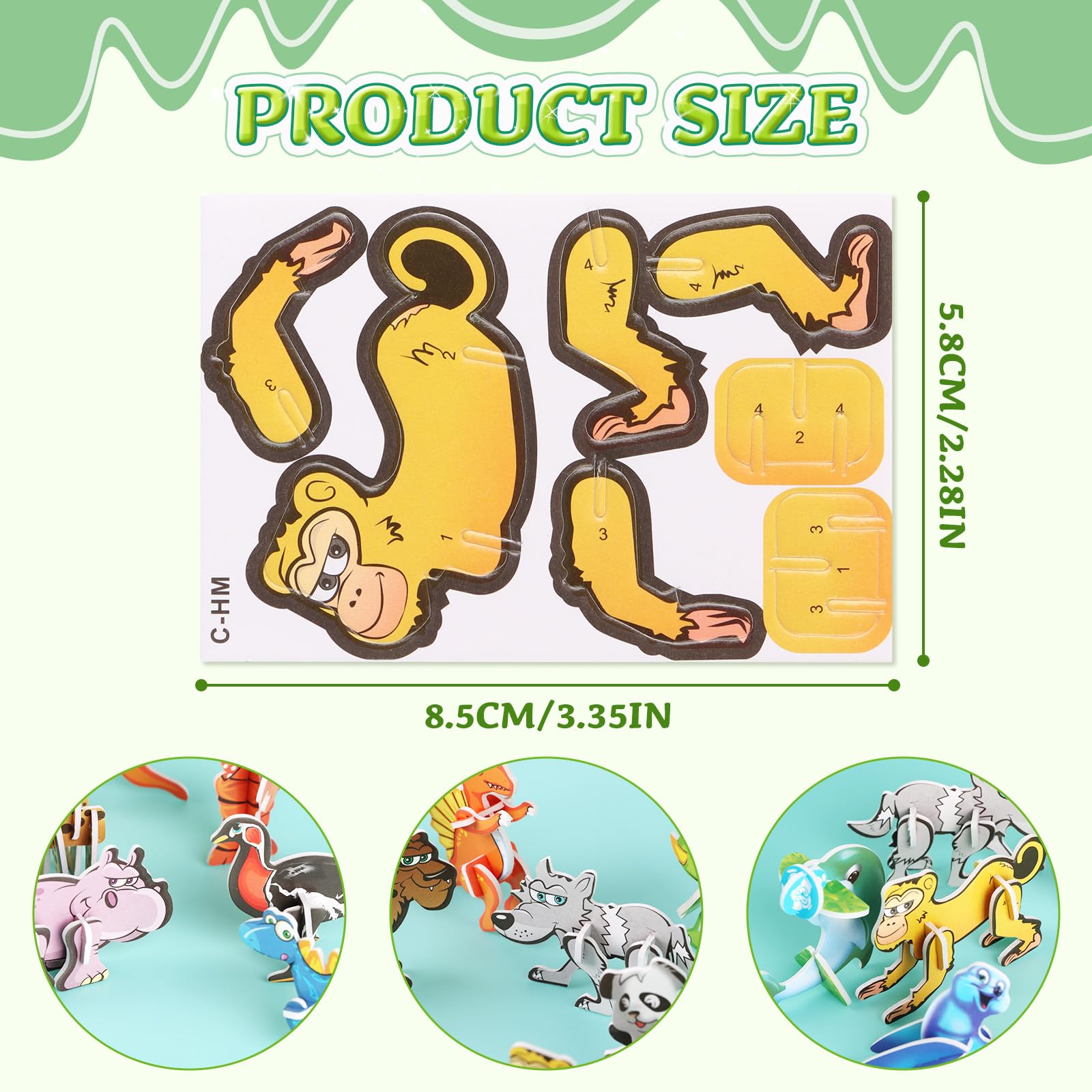 Foto 3 pulgar | Rompecabezas De Dibujos Animados En 3d, Juguetes Educativos Montessori Para Niños - Venta Internacional.