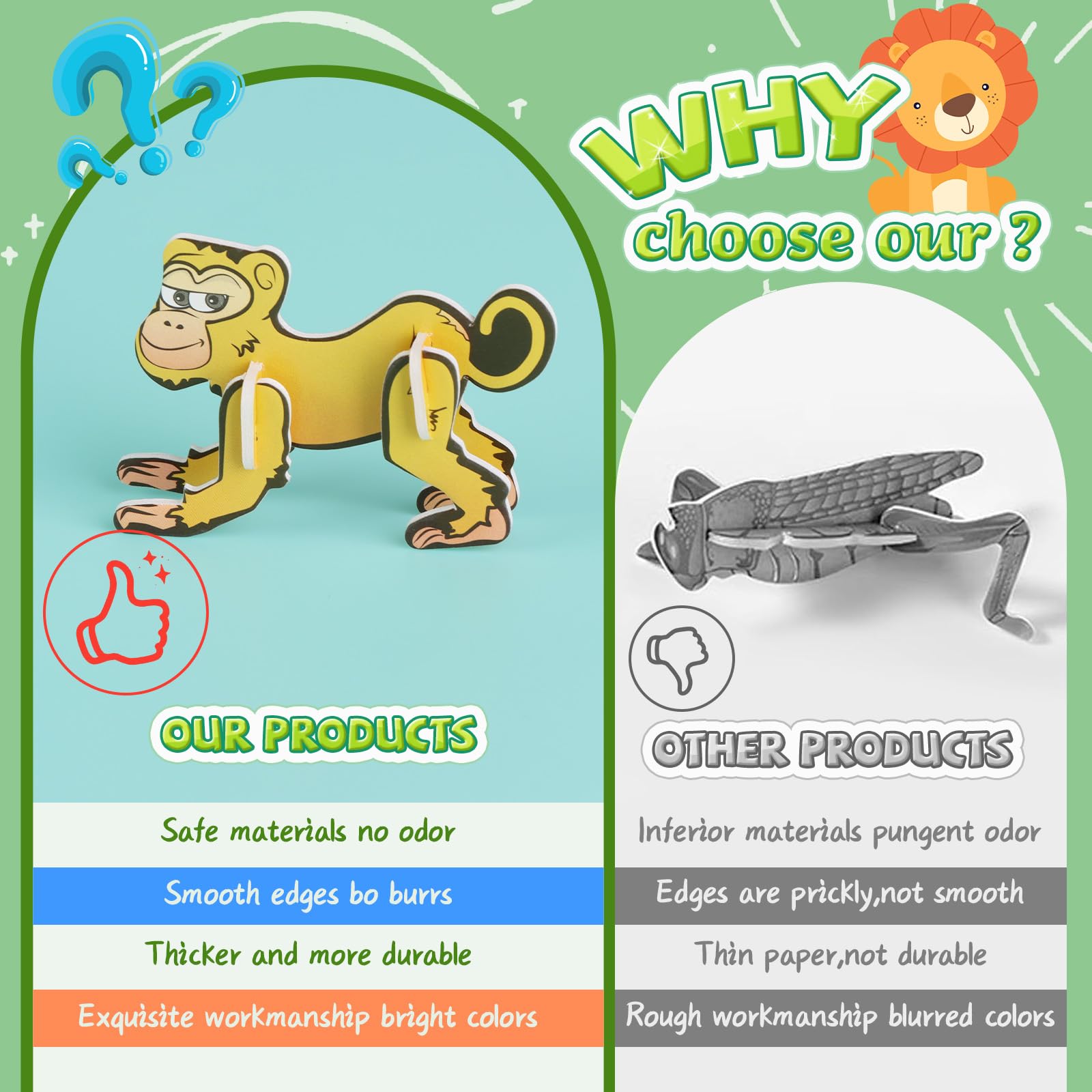 Foto 7 pulgar | Rompecabezas De Dibujos Animados En 3d, Juguetes Educativos Montessori Para Niños - Venta Internacional.