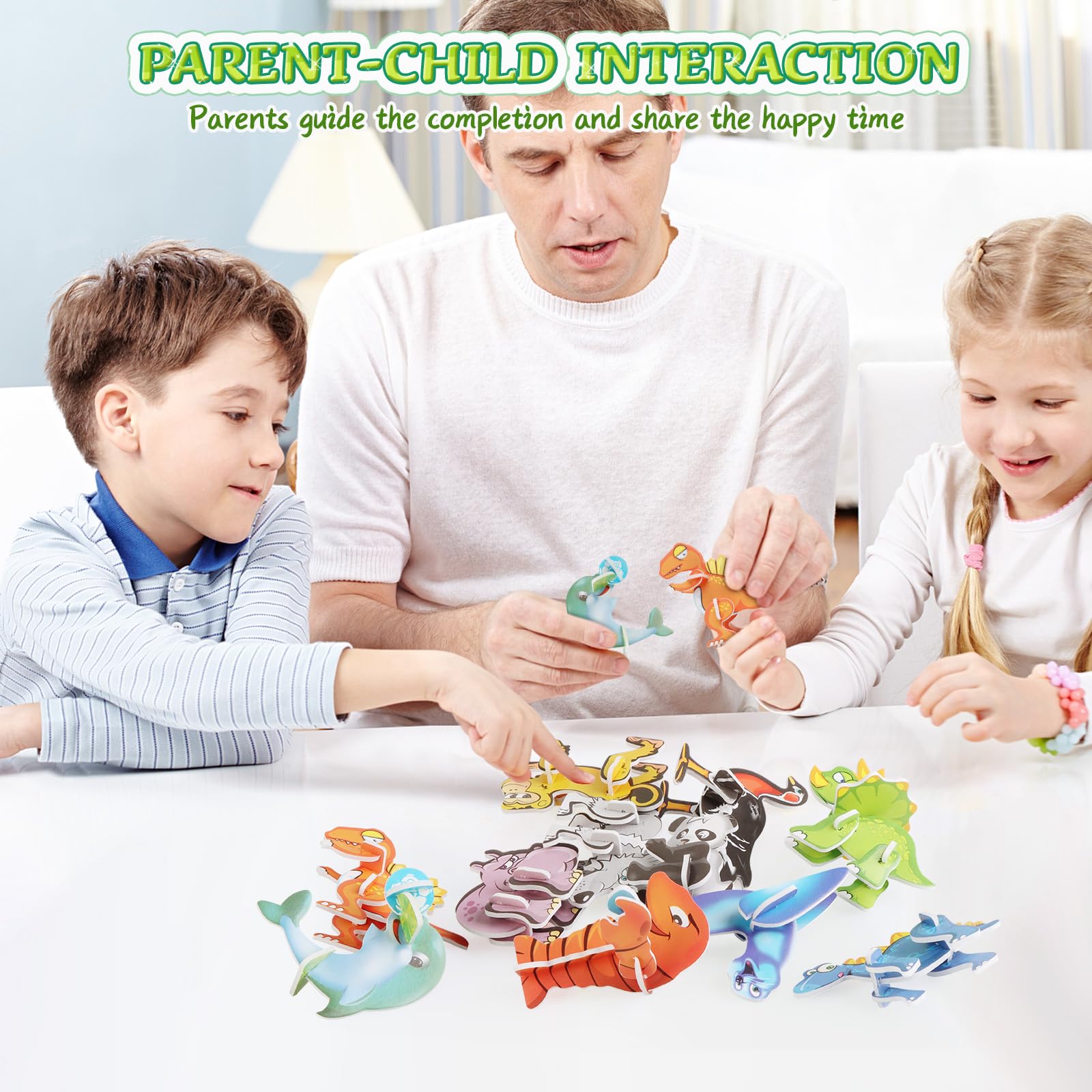 Foto 7 | Rompecabezas De Dibujos Animados En 3d, Juguetes Educativos Montessori Para Niños - Venta Internacional.