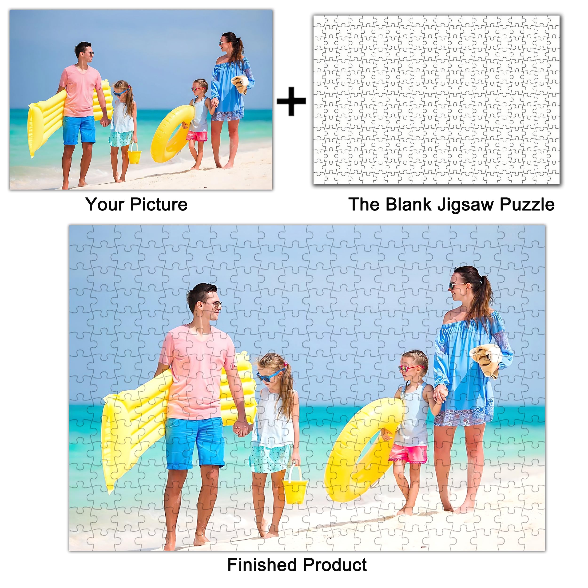 Foto 2 | Puzzle Personalizado Rompecabezas De Madera Personalizado De 300 Piezas Con Caja - Venta Internacional.