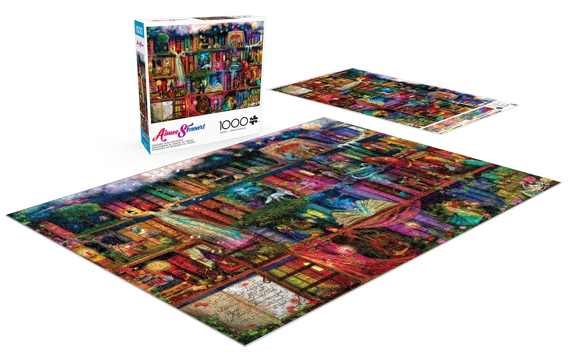 Foto 4 | Rompecabezas Buffalo Games Treasure Hunt Estantería de Caza del Tesoro 1000 Piezas - Venta Internacional