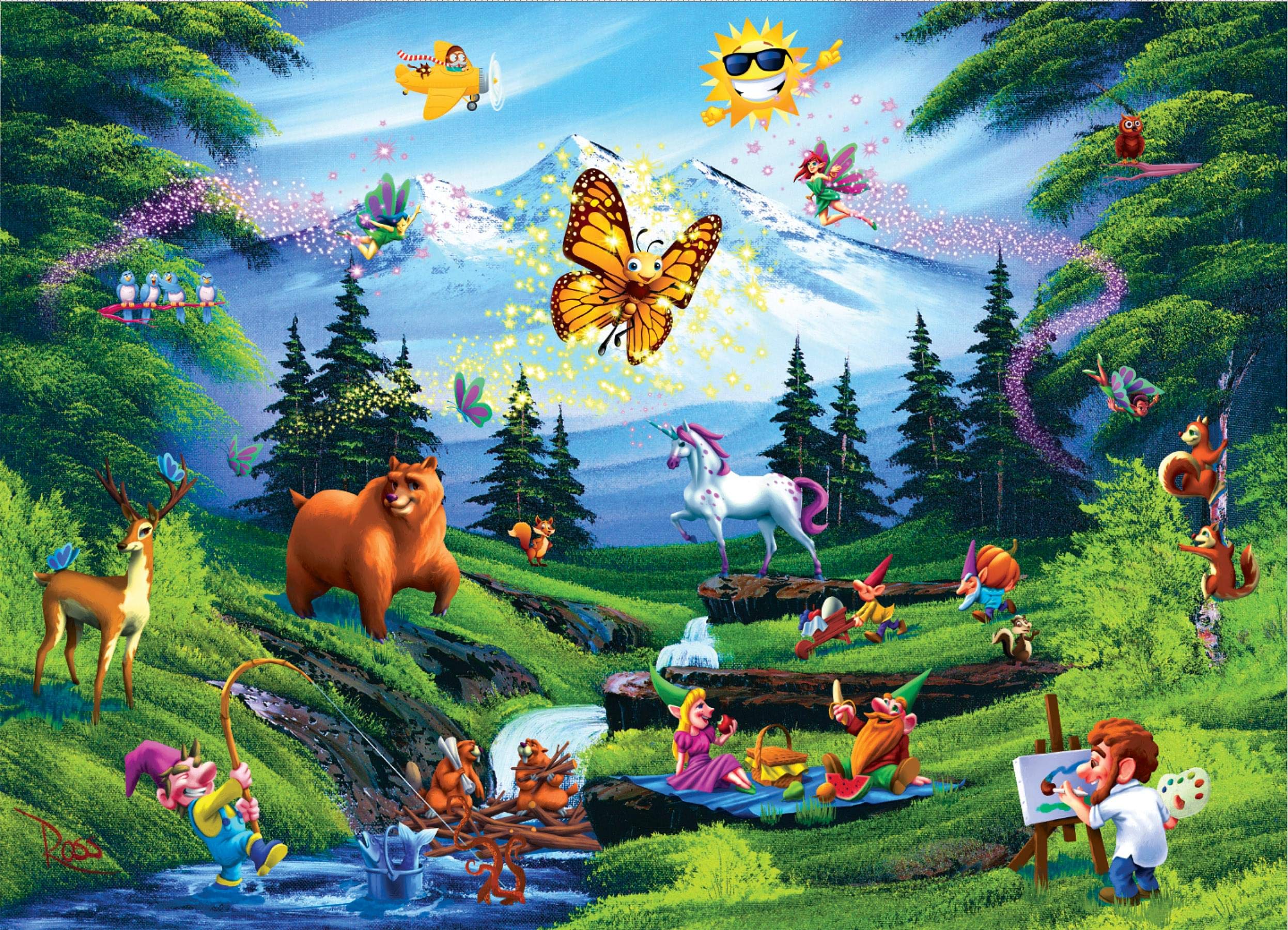 Rompecabezas Toynk Bob Ross This Is Happy Place 1000 Piezas - Venta Internacional.