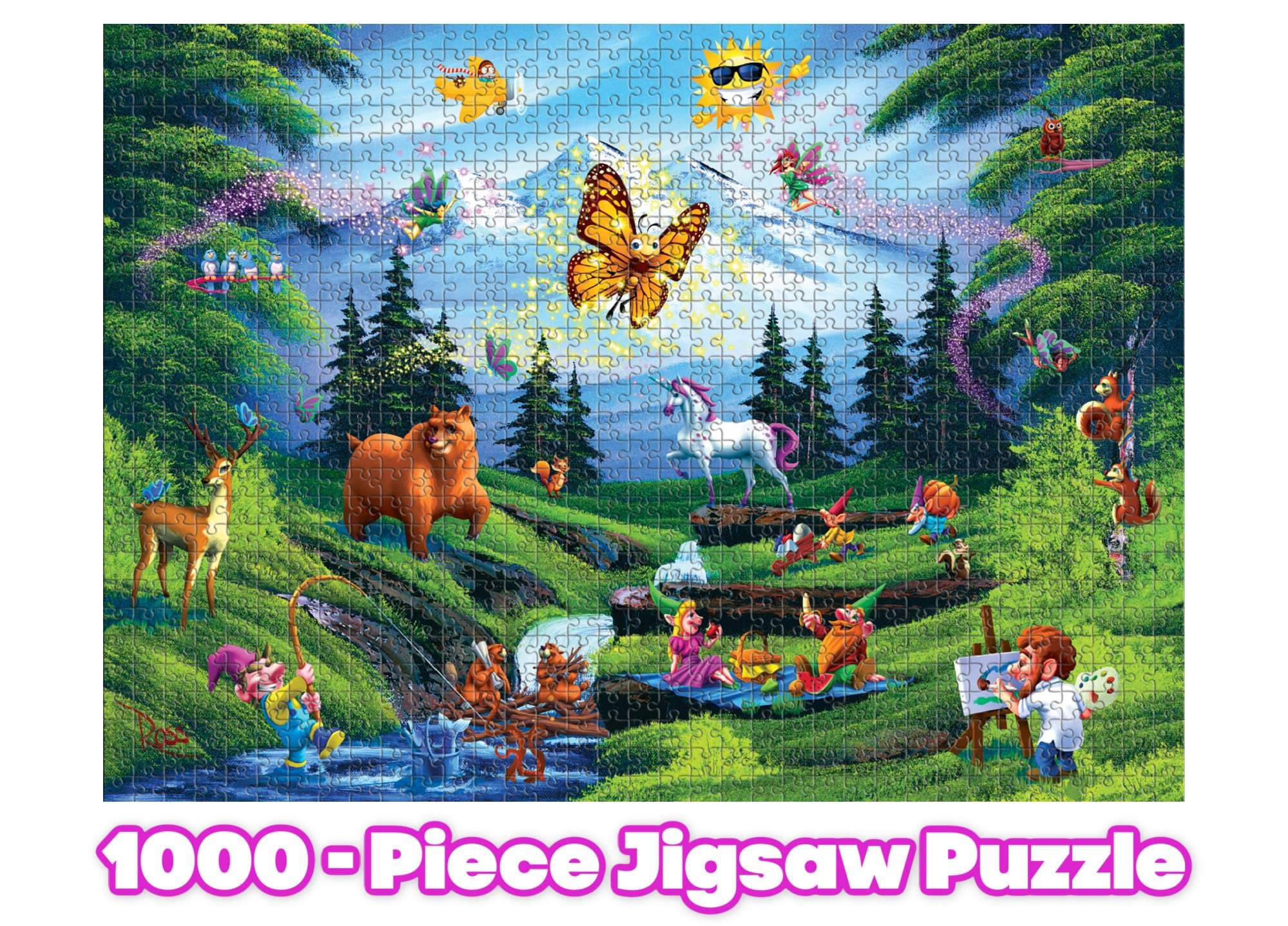 Foto 5 pulgar | Rompecabezas Toynk Bob Ross This Is Happy Place 1000 Piezas - Venta Internacional.