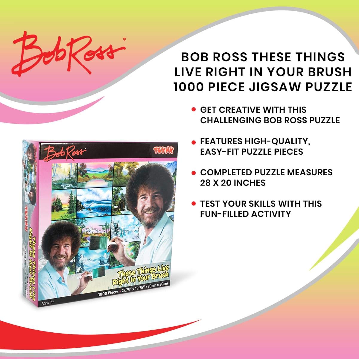 Foto 8 pulgar | Rompecabezas Toynk Bob Ross These Things Live 1000 Piezas - Venta Internacional.