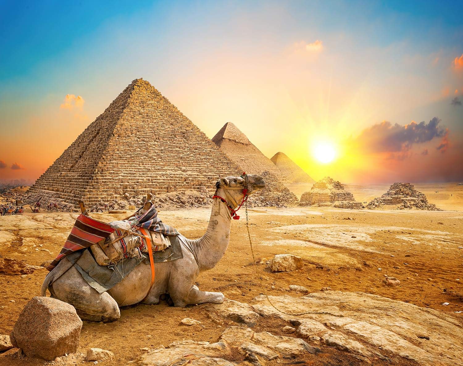 Rompecabezas Toynk Giza Sunrise, Pirámide Del Antiguo Egipto, 1000 Piezas - Venta Internacional.