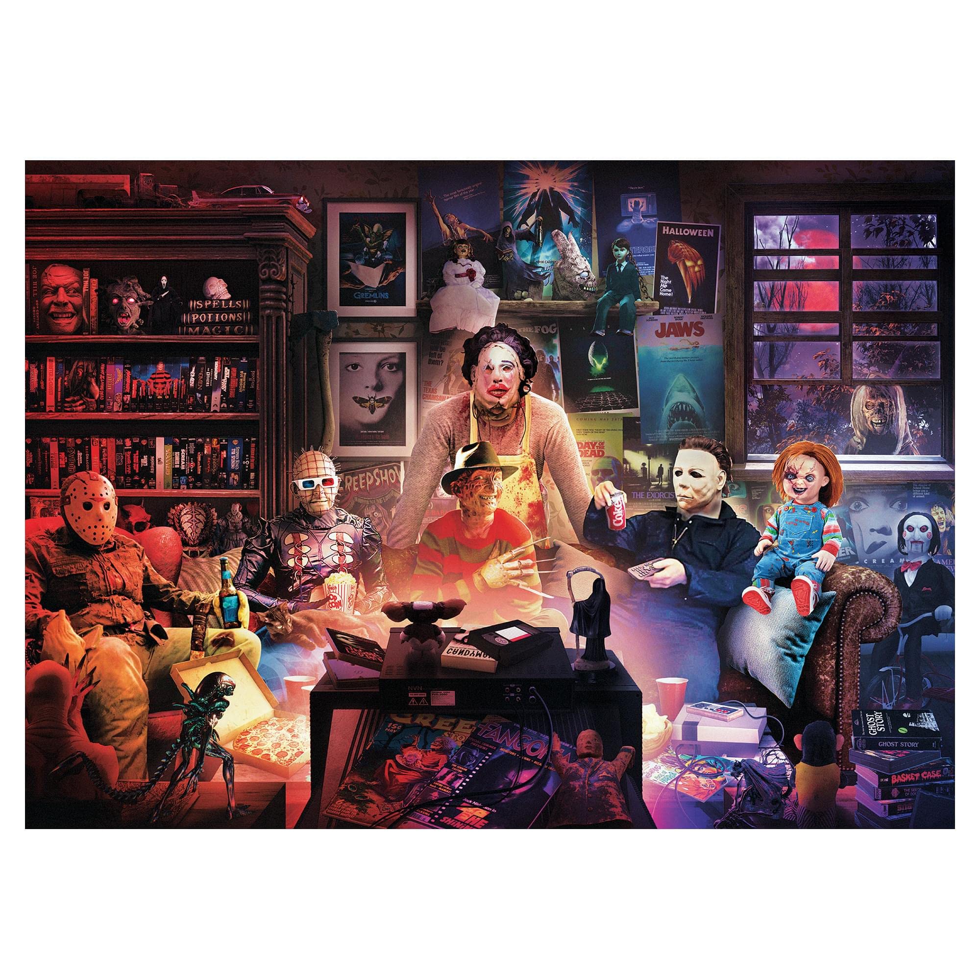 Rompecabezas Toynk Horror Night Watch Party, 1000 Piezas - Venta Internacional.