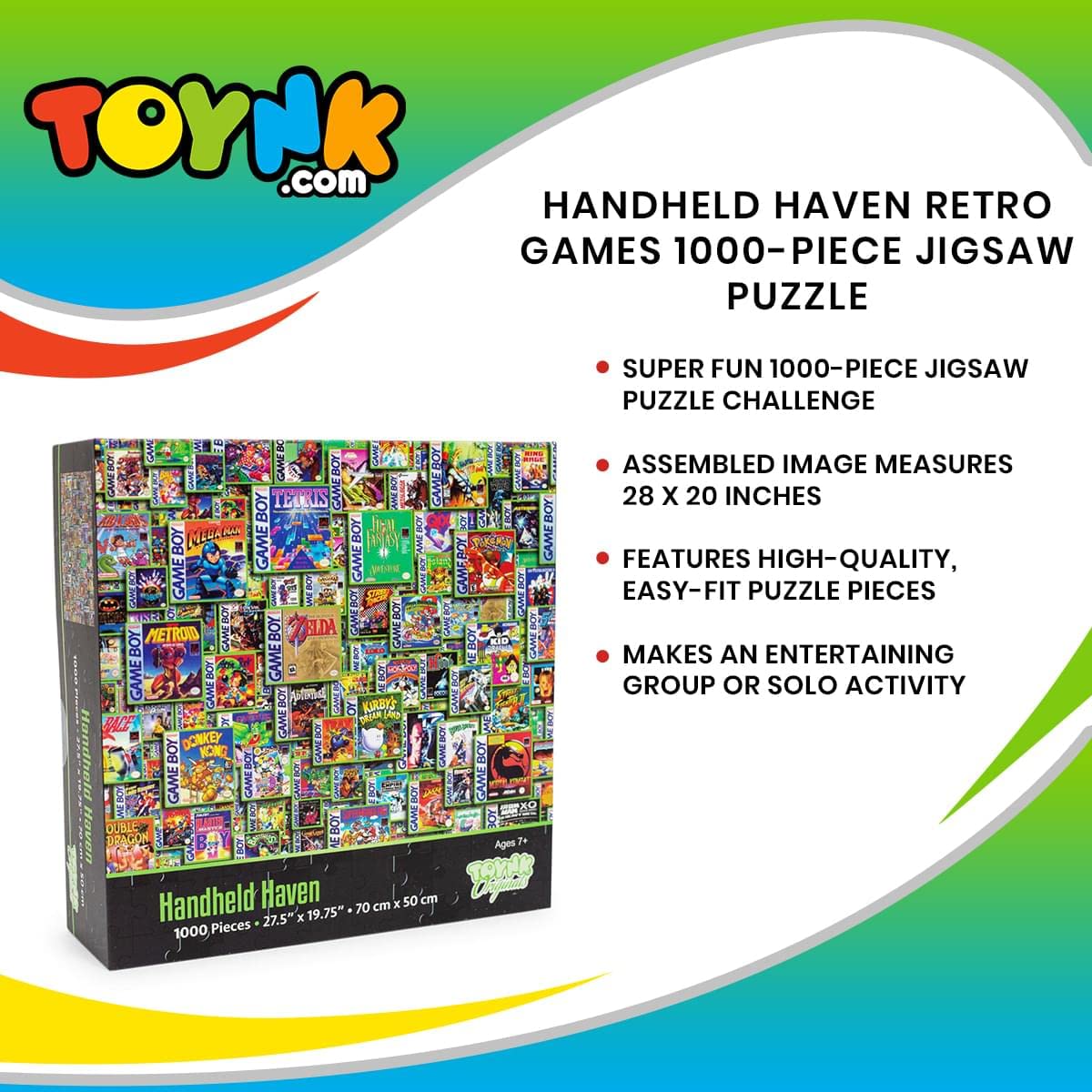 Foto 8 pulgar | Rompecabezas Toynk Handheld Haven Retro Games 1000 Piezas - Venta Internacional.