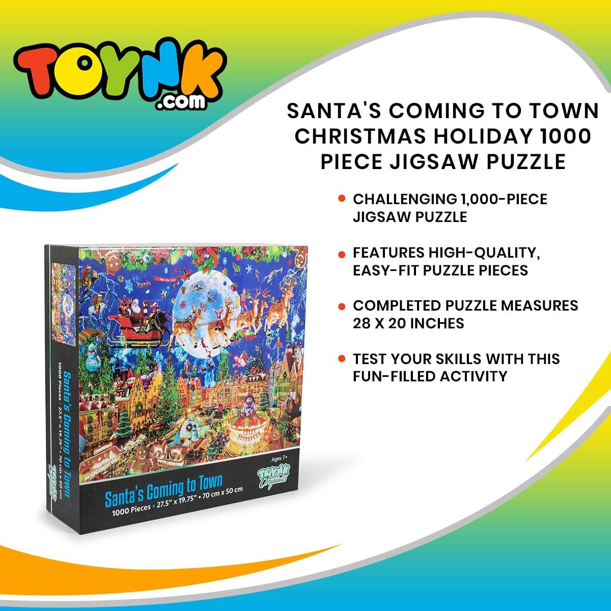 Foto 8 pulgar | Rompecabezas Toynk Santa's Coming To Town 1000 Piezas - Venta Internacional.
