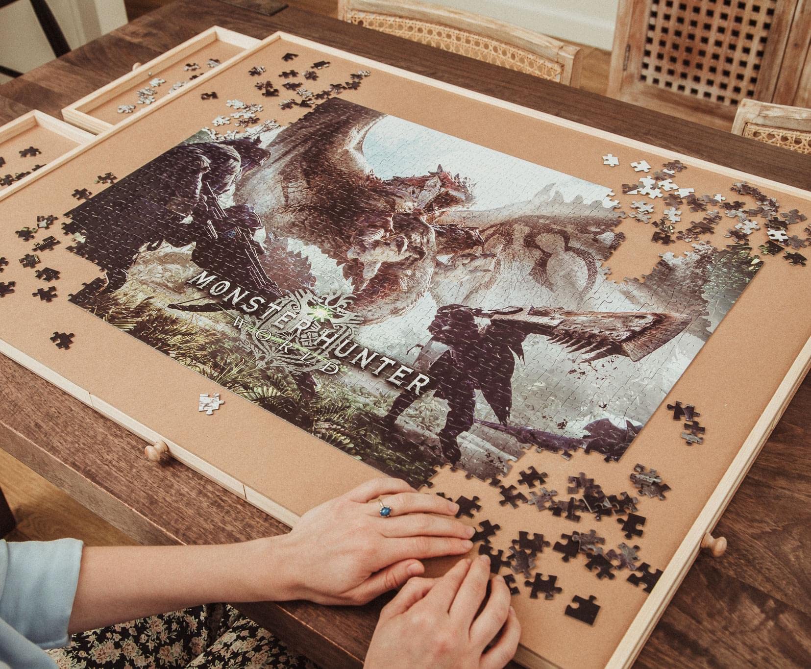 Foto 3 | Rompecabezas Toynk Monster Hunter Dragon Battle 1000 Piezas - Venta Internacional.