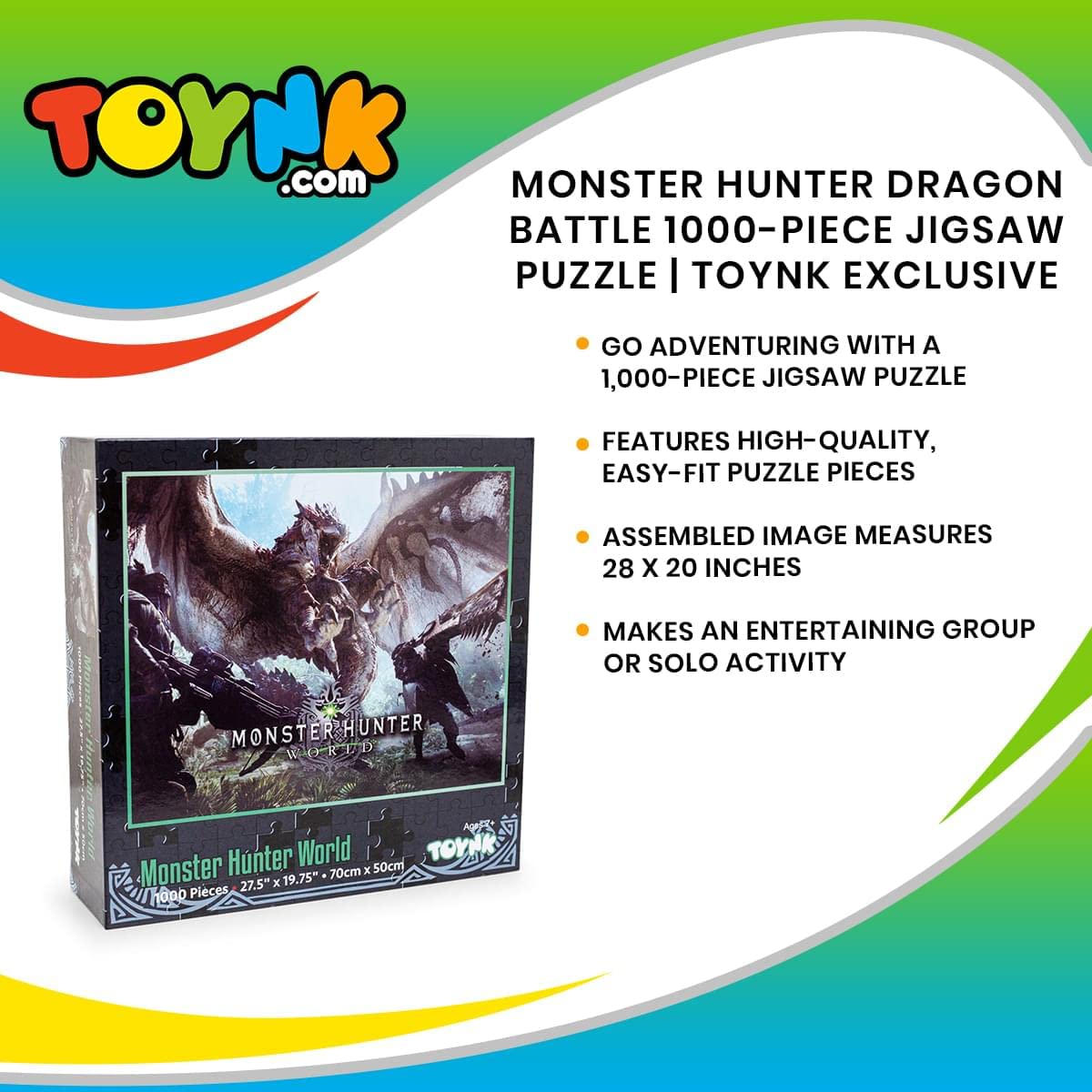 Foto 8 pulgar | Rompecabezas Toynk Monster Hunter Dragon Battle 1000 Piezas - Venta Internacional.