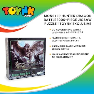 Foto 7 | Rompecabezas Toynk Monster Hunter Dragon Battle 1000 Piezas - Venta Internacional.
