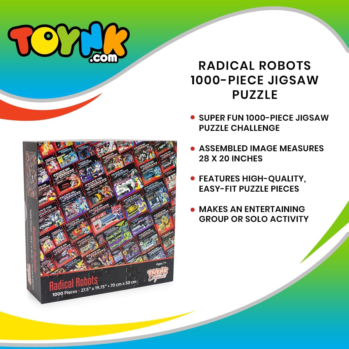 Foto 8 pulgar | Rompecabezas Toynk Radical Robots 1000 Piezas 80 Nostalgia - Venta Internacional.