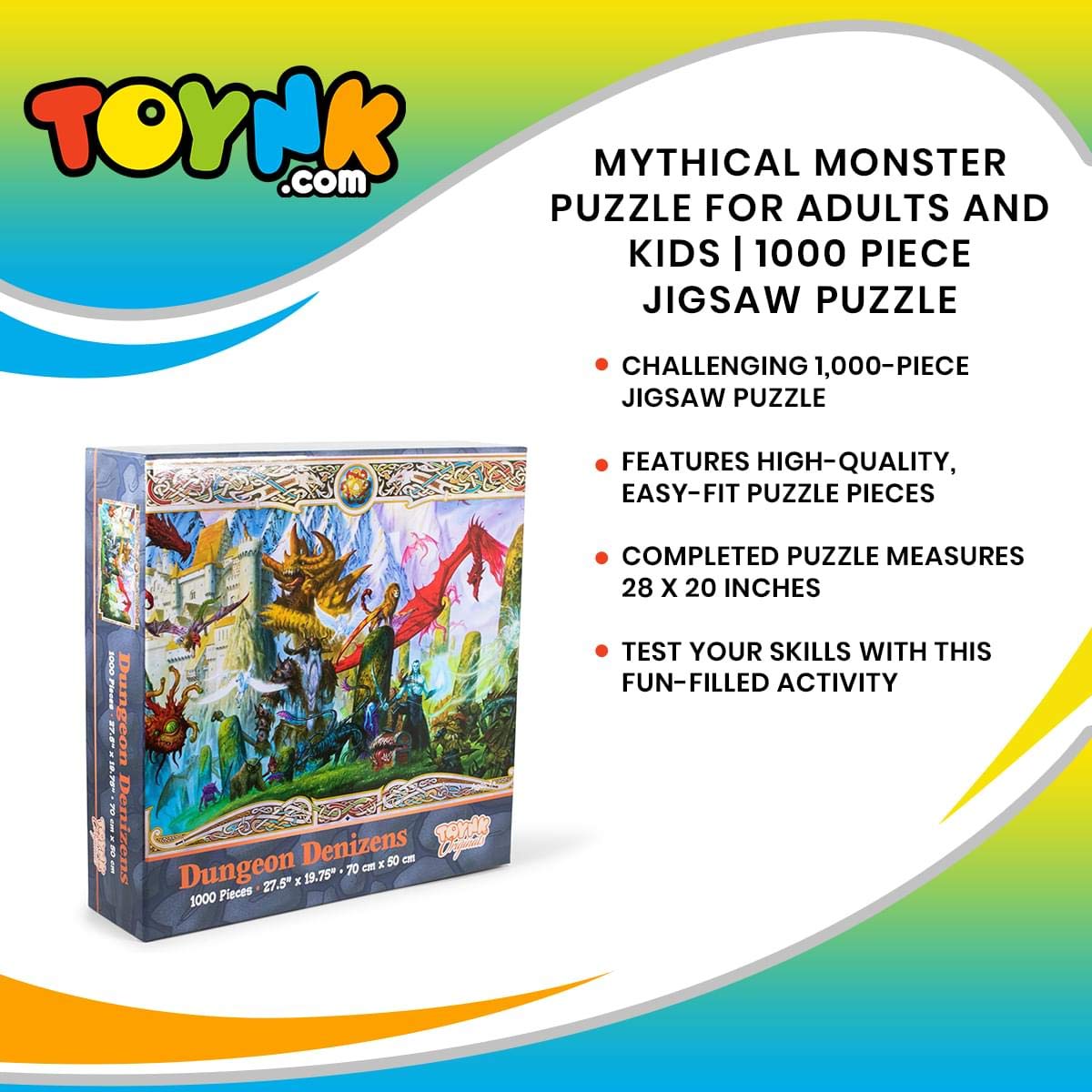 Foto 7 | Rompecabezas Toynk Dungeon Denizens Mythical Monster 1000 Piezas - Venta Internacional.