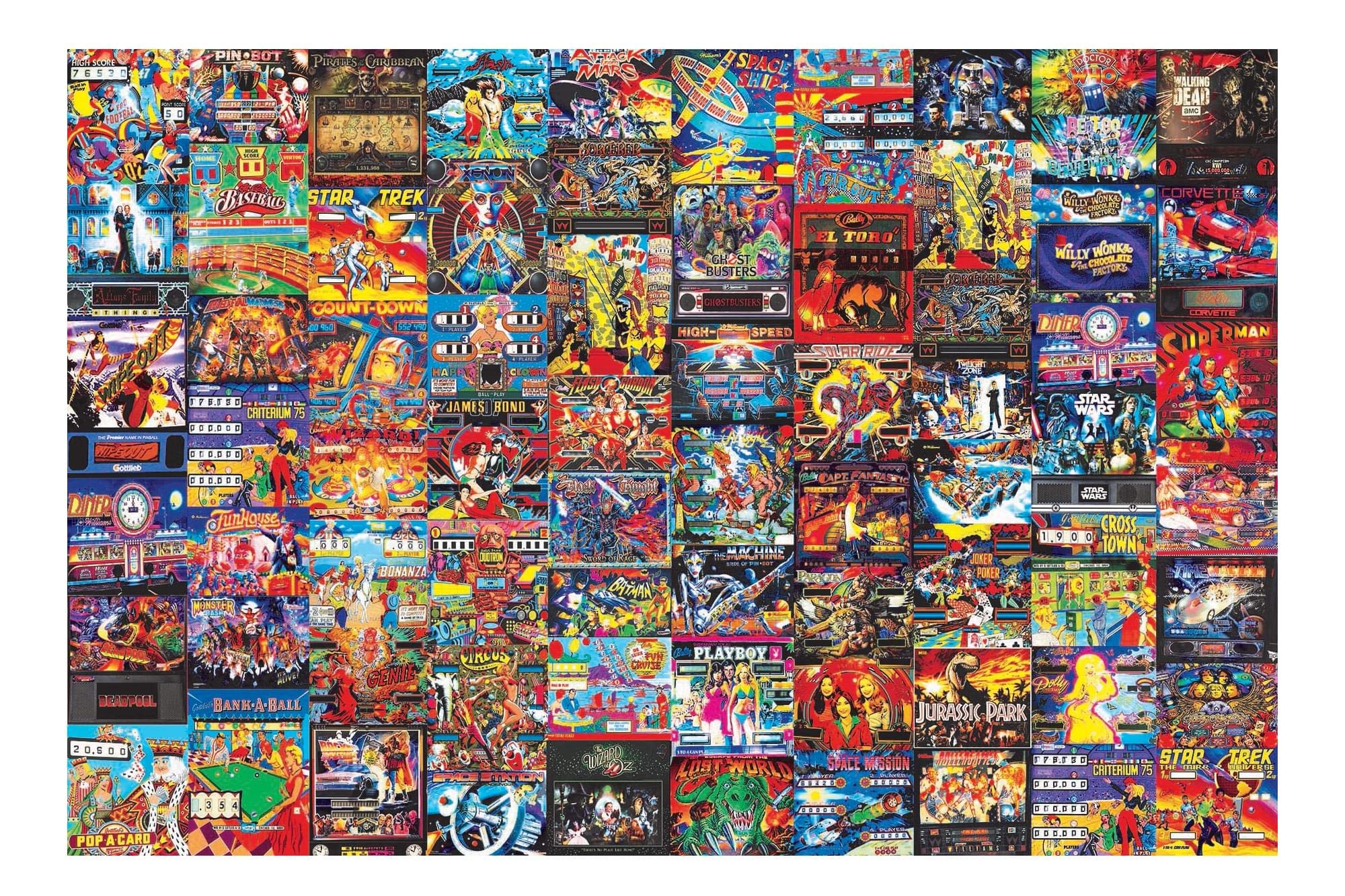 Rompecabezas Toynk Pinball Parlor Retro Arcade 1000 Piezas - Venta Internacional.