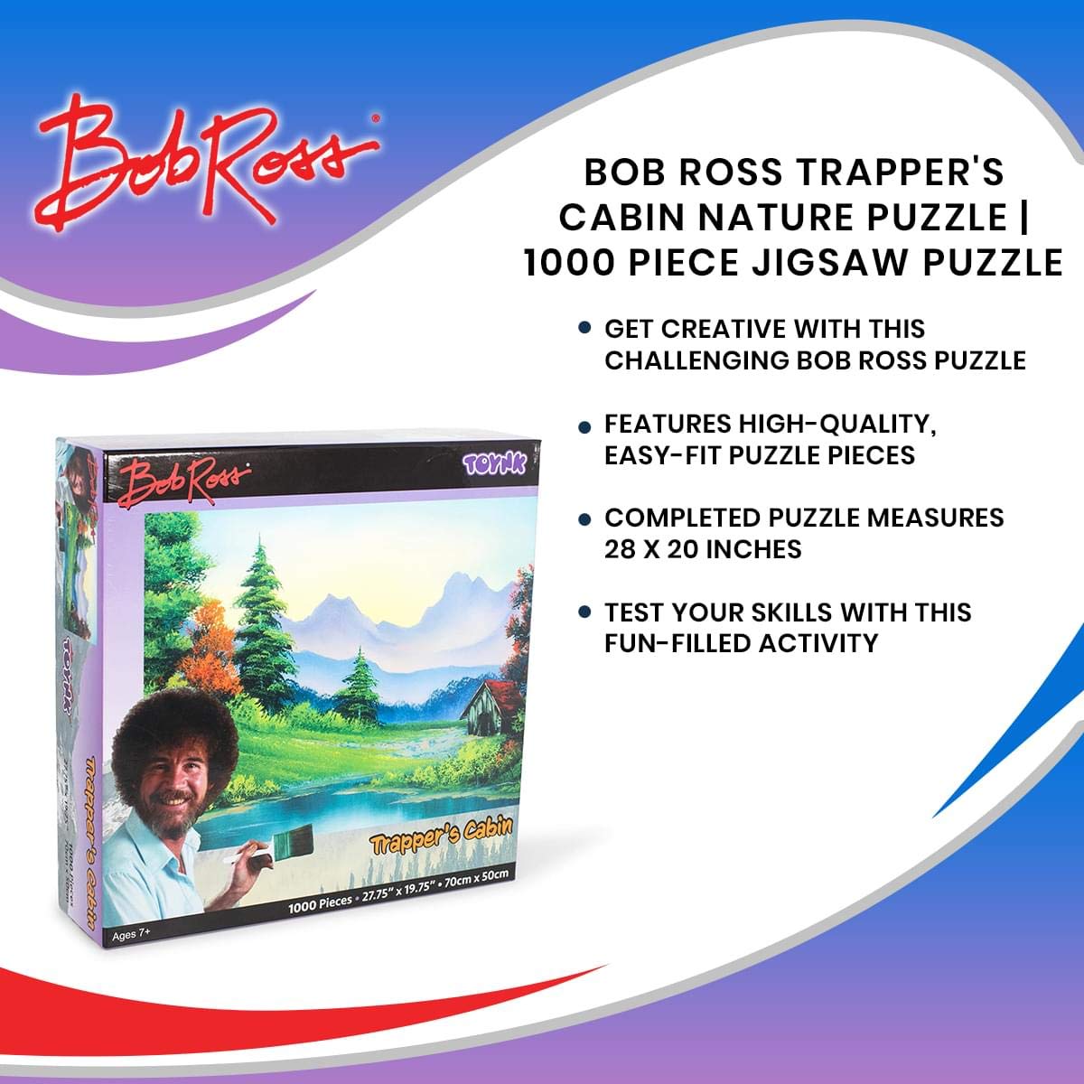 Foto 8 pulgar | Rompecabezas Toynk Bob Ross Trapper's Cabin 1000 Piezas - Venta Internacional.
