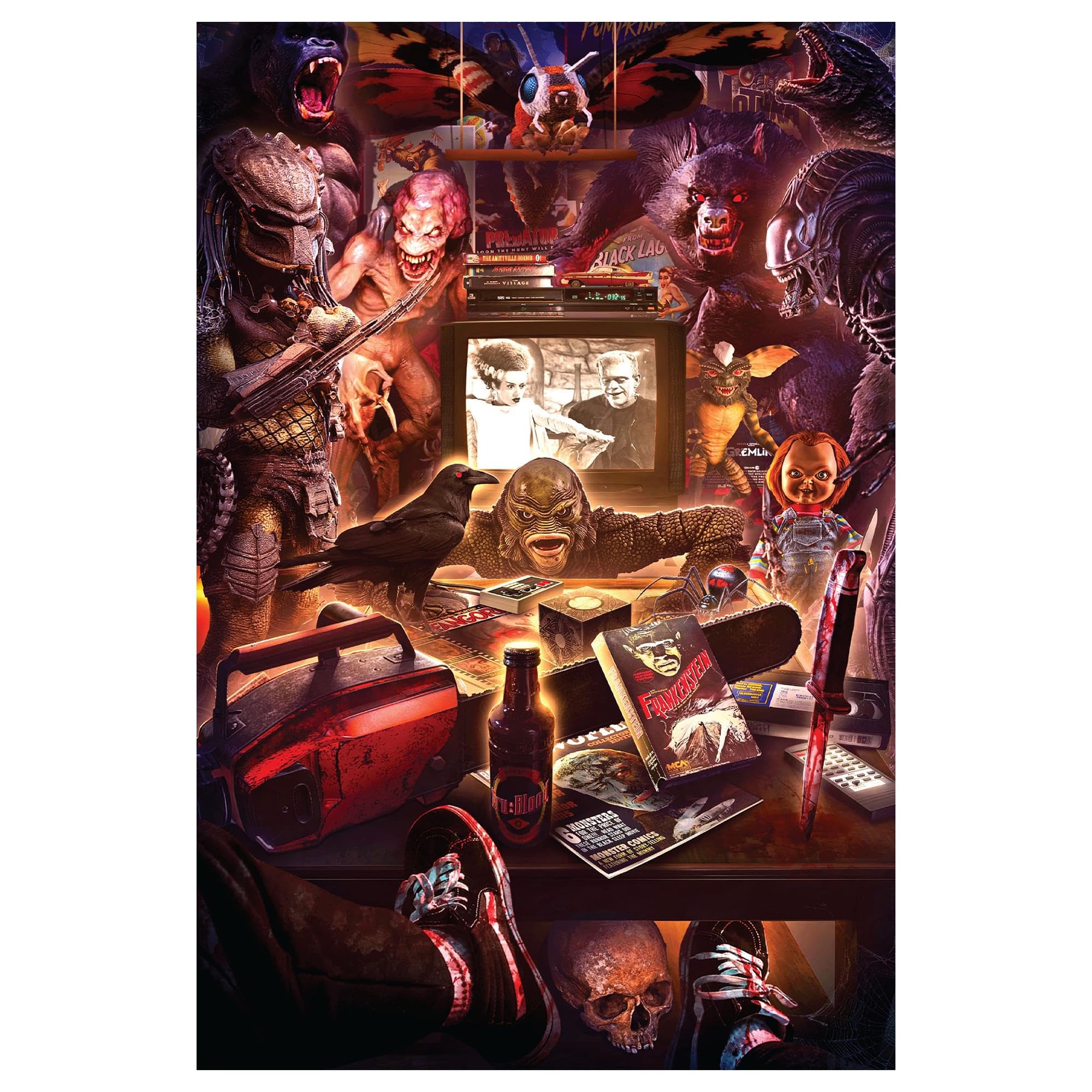 Rompecabezas Toynk Monster Mayhem 1000 Piezas Rachid Loft - Venta Internacional.