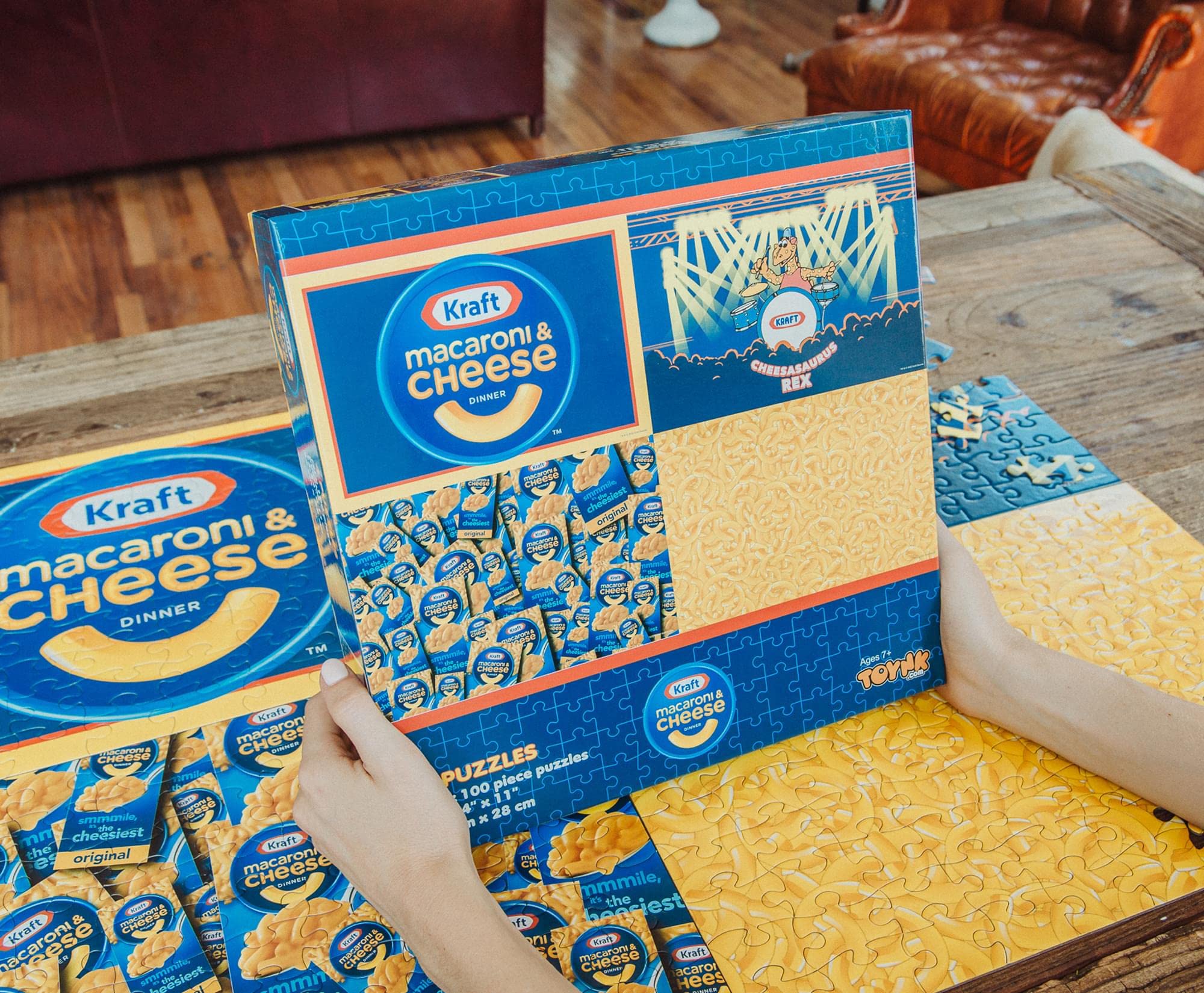 Foto 4 pulgar | Rompecabezas Kraft, Paquete De 4 Unidades, Macarrones Con Queso Kraft, 100 Piezas - Venta Internacional.