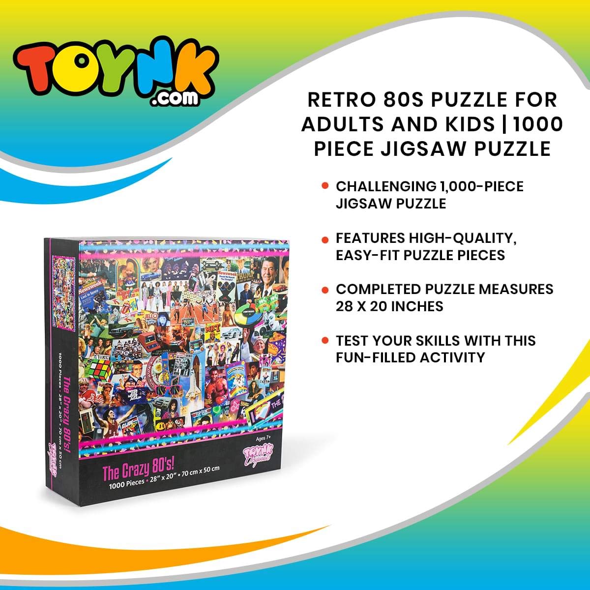 Foto 7 | ¡rompecabezas Toynk The Crazy 80's! Retro, 1000 Piezas - Venta Internacional.