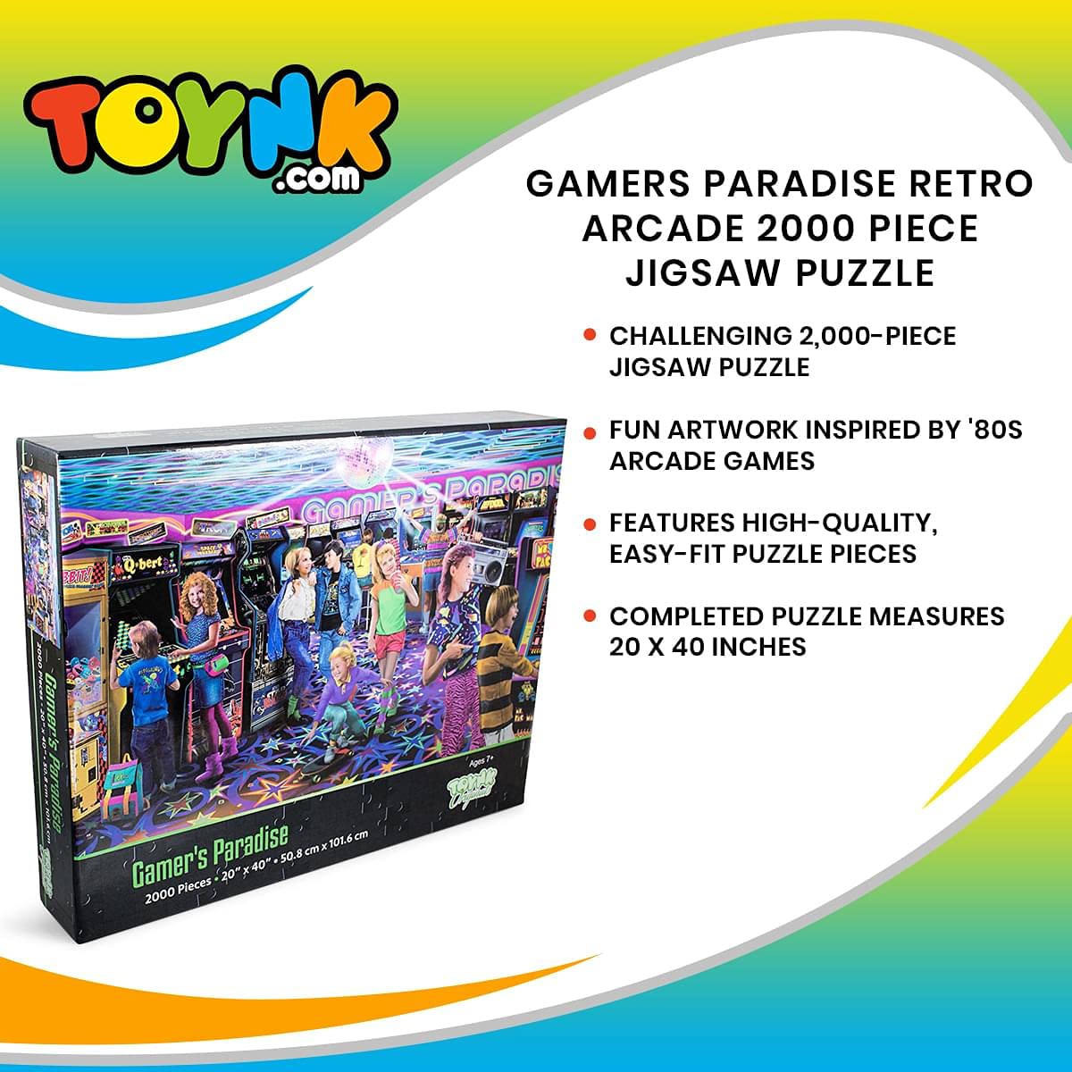 Foto 8 pulgar | Rompecabezas Toynk Gamers Paradise Retro Arcade 2000 Piezas - Venta Internacional.