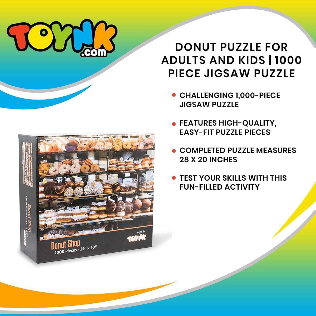 Foto 7 | Rompecabezas Toynk Donut Shop Bakery 1000 Piezas - Venta Internacional.