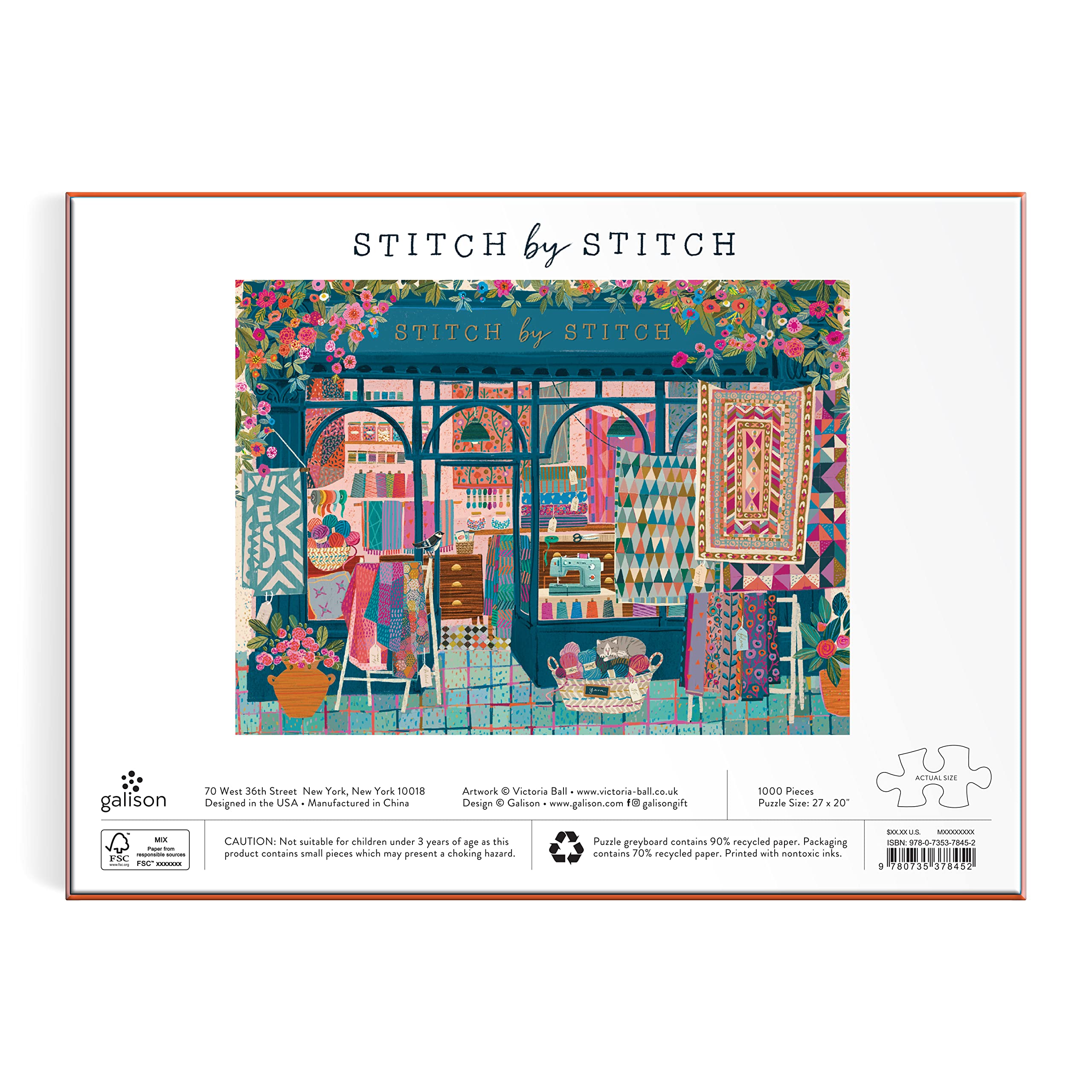 Foto 4 pulgar | Puzzle Galison Stitch By Stitch De 1000 Piezas Para Adultos - Venta Internacional.