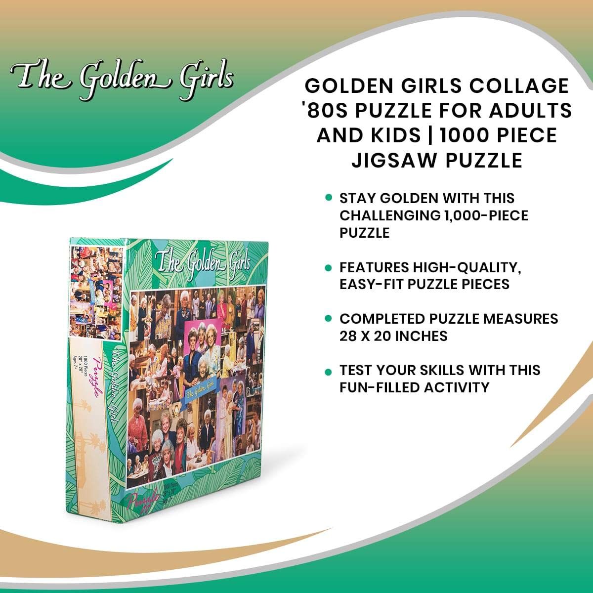 Foto 8 pulgar | Rompecabezas Toynk The Golden Girls Collage De Los 80, 1000 Piezas - Venta Internacional.