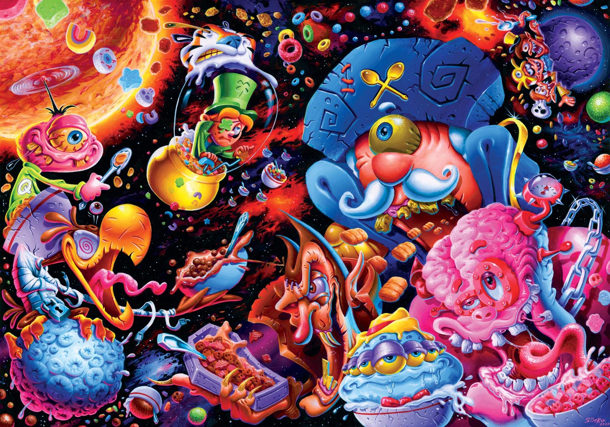 Foto 2 pulgar | Cereales Para Desayuno Jigsaw Puzzle Toynk Cosmic Crunch, 1000 Piezas - Venta Internacional.
