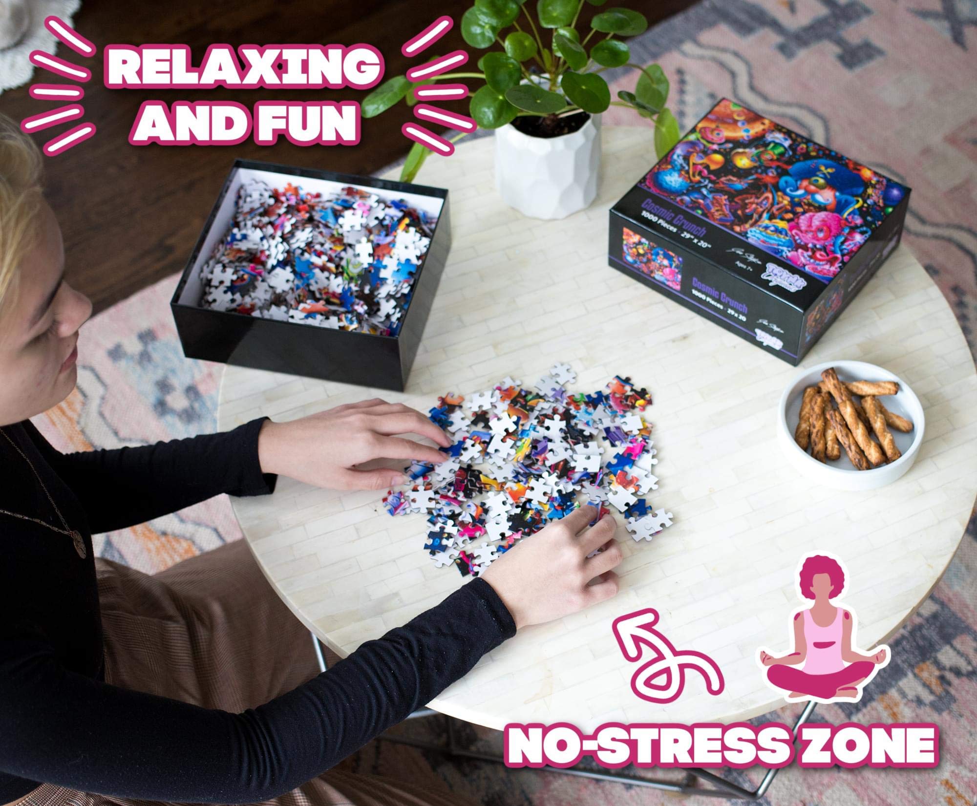 Foto 7 pulgar | Cereales Para Desayuno Jigsaw Puzzle Toynk Cosmic Crunch, 1000 Piezas - Venta Internacional.