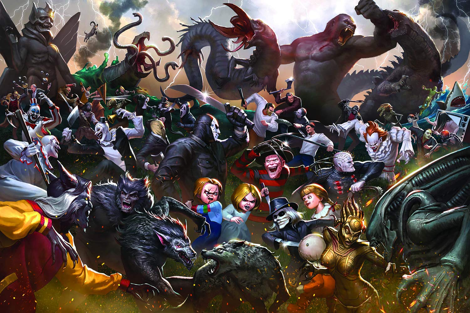 Rompecabezas Toynk Fight Fight Horror Movie Villain 1000 Piezas - Venta Internacional.