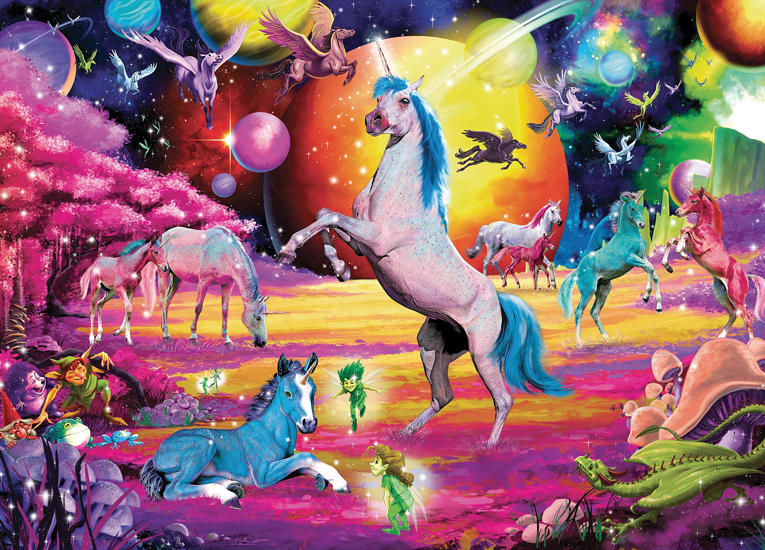 Rompecabezas Toynk Universe Of Unicorns Rainbow 1000 Piezas - Venta Internacional.