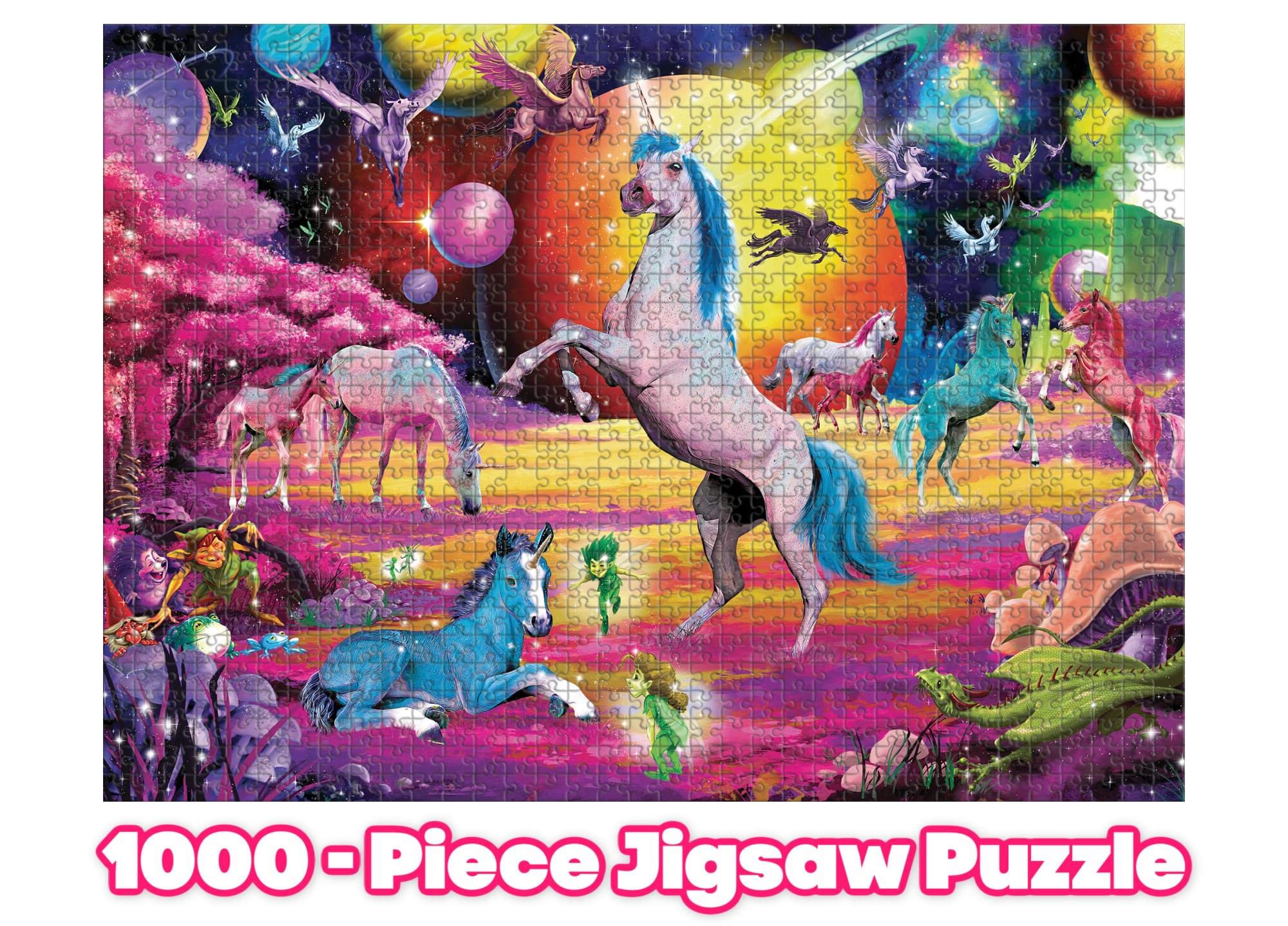 Foto 4 pulgar | Rompecabezas Toynk Universe Of Unicorns Rainbow 1000 Piezas - Venta Internacional.