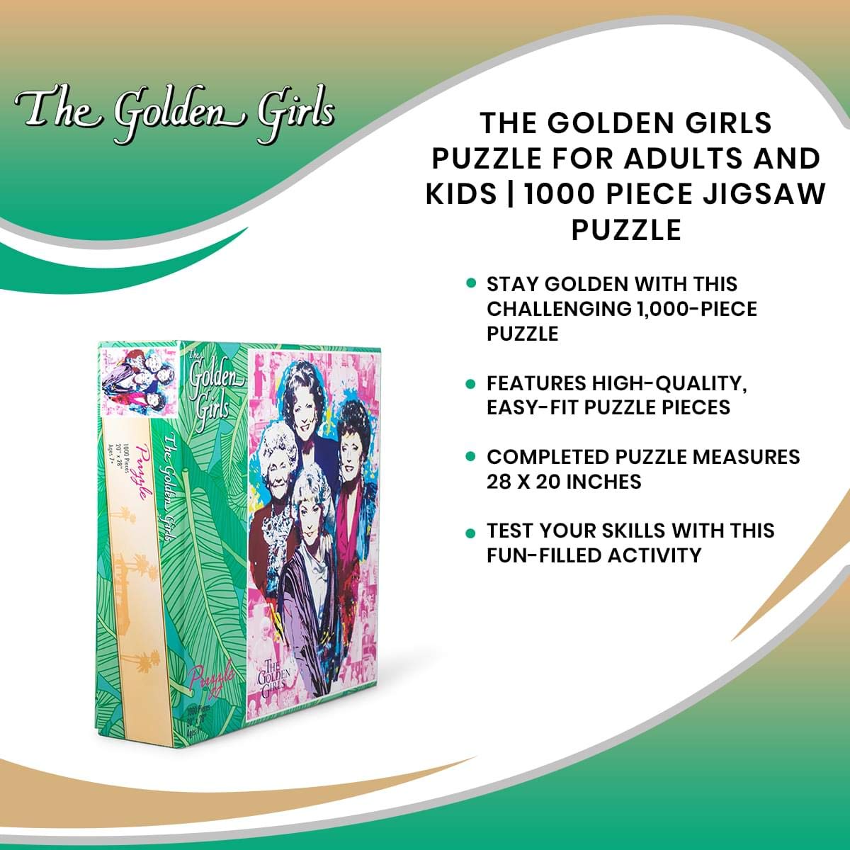 Foto 7 | Rompecabezas Toynk The Golden Girls, 1000 Piezas, Para Niños Y Adultos - Venta Internacional.