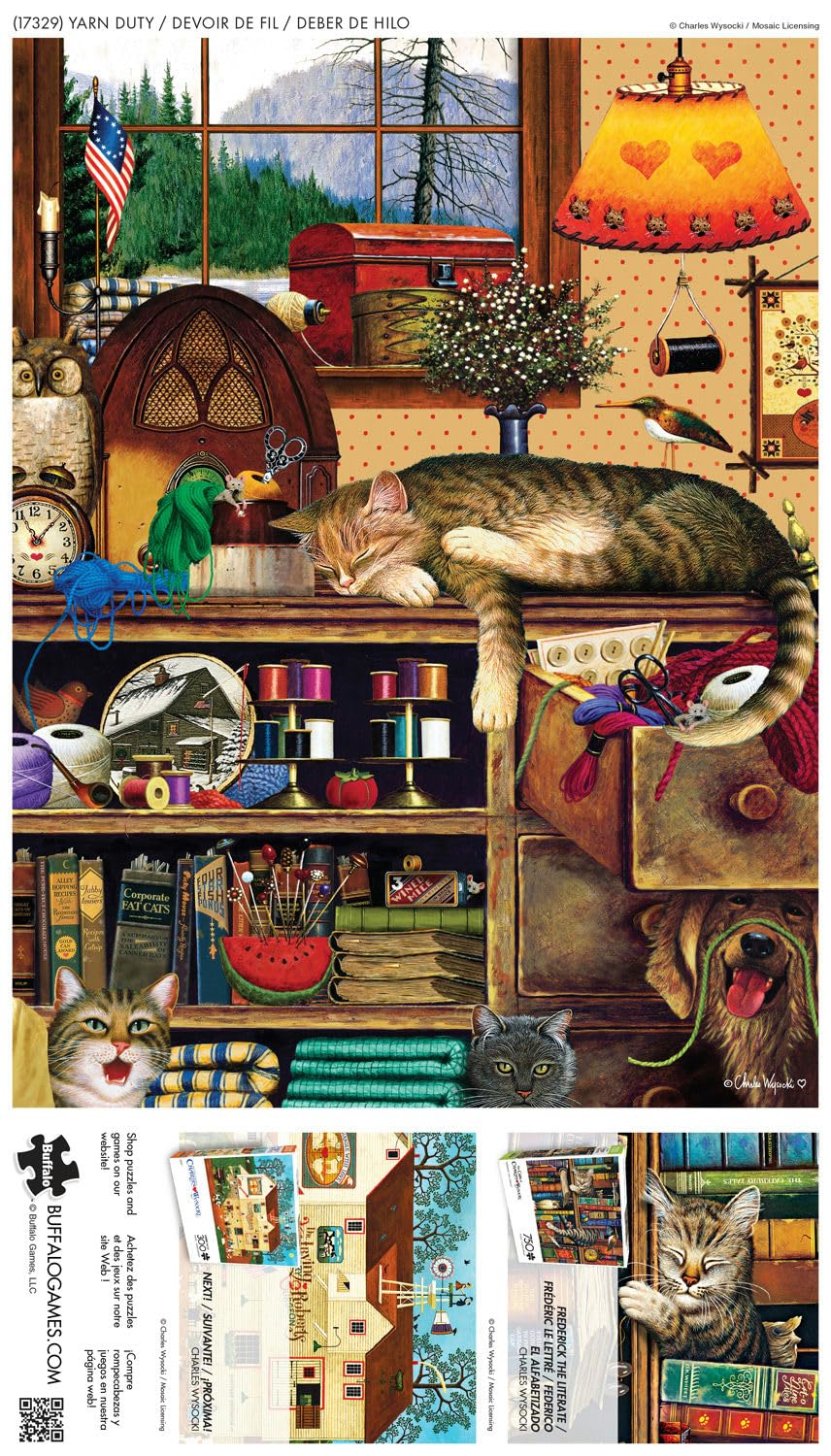 Foto 6 pulgar | Rompecabezas Buffalo Games Charles Wysocki Yarn Duty 750 Piezas - Venta Internacional.