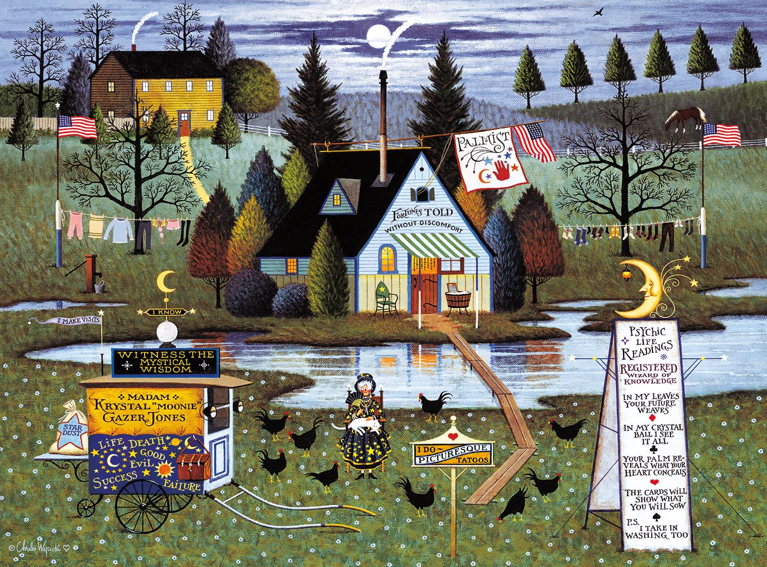 Rompecabezas Buffalo Games Charles Wysocki Lo Sabe Todo 1000p - Venta Internacional.