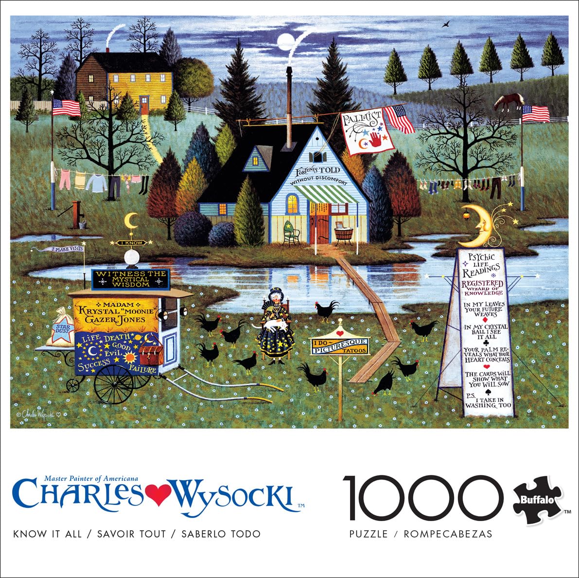 Foto 3 pulgar | Rompecabezas Buffalo Games Charles Wysocki Lo Sabe Todo 1000p - Venta Internacional.