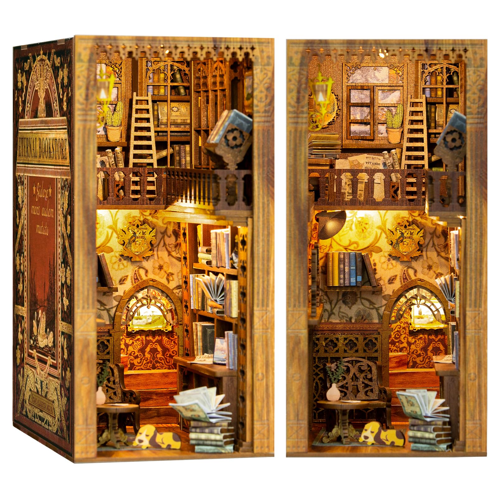 Foto 2 pulgar | Kit De Rincón Para Libros Con Forma De Casa De Muñecas En Miniatura Cutebee Eternal - Venta Internacional.