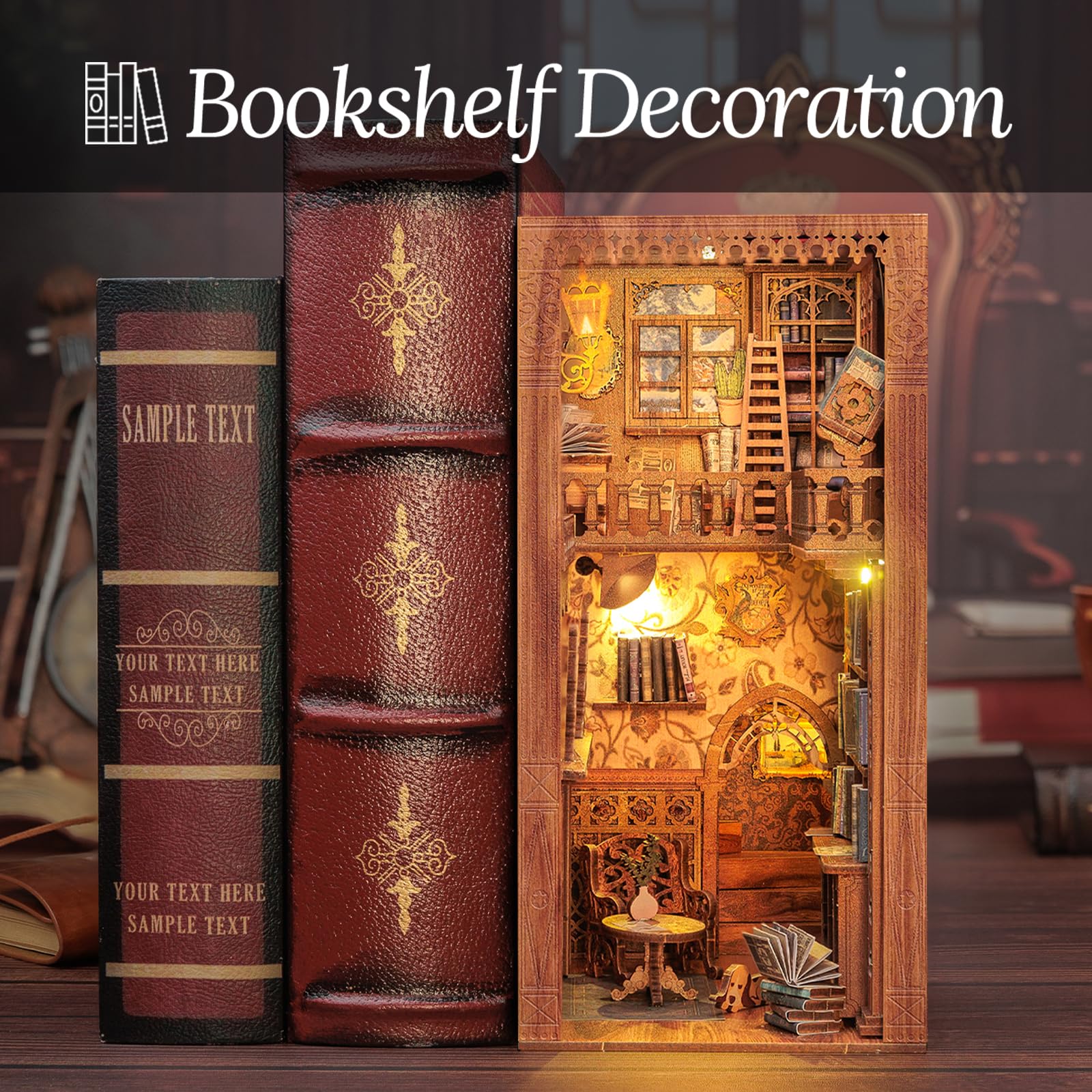 Foto 4 pulgar | Kit De Rincón Para Libros Con Forma De Casa De Muñecas En Miniatura Cutebee Eternal - Venta Internacional.