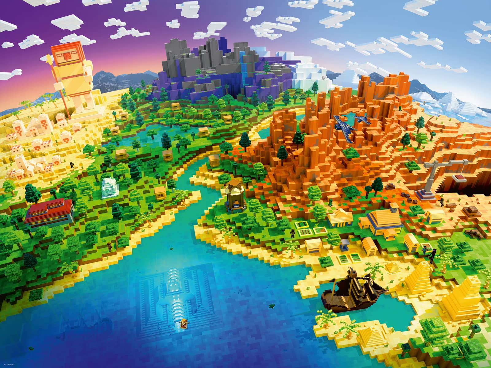 Foto 2 pulgar | Rompecabezas Ravensburger World Of Minecraft 1500 Piezas - Venta Internacional.