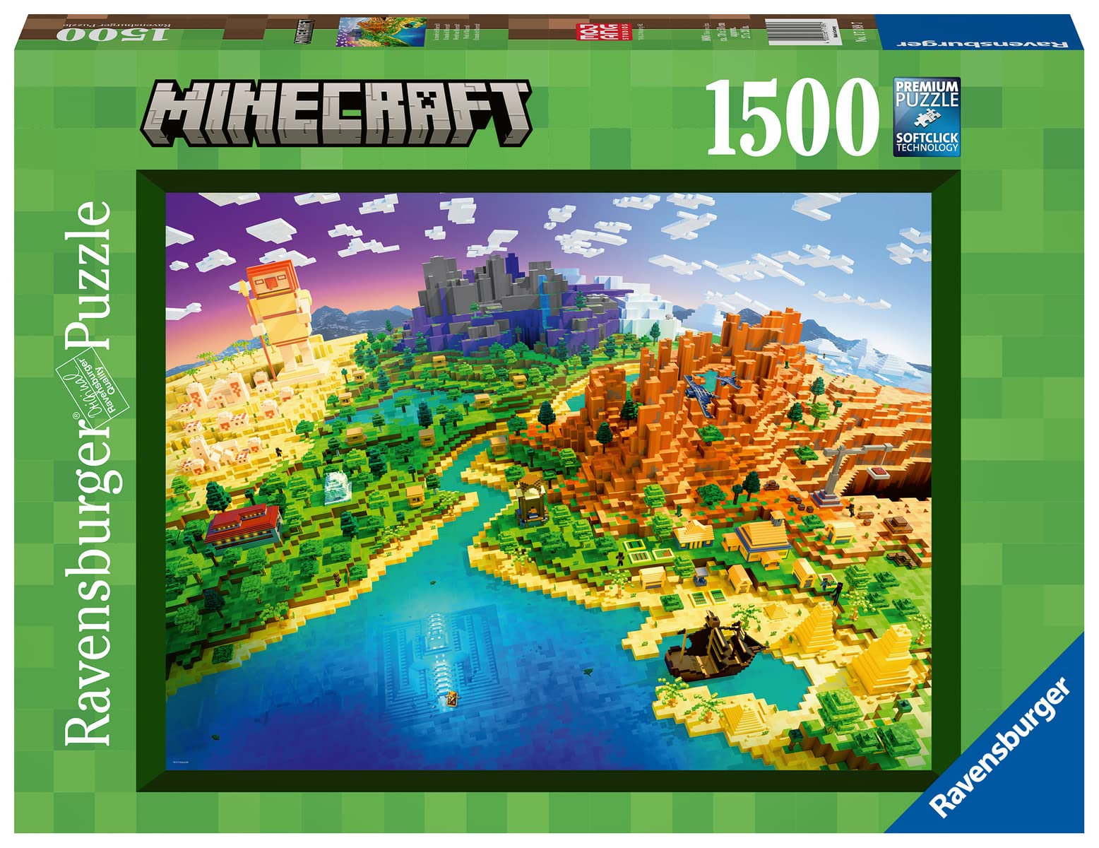 Foto 3 pulgar | Rompecabezas Ravensburger World Of Minecraft 1500 Piezas - Venta Internacional.