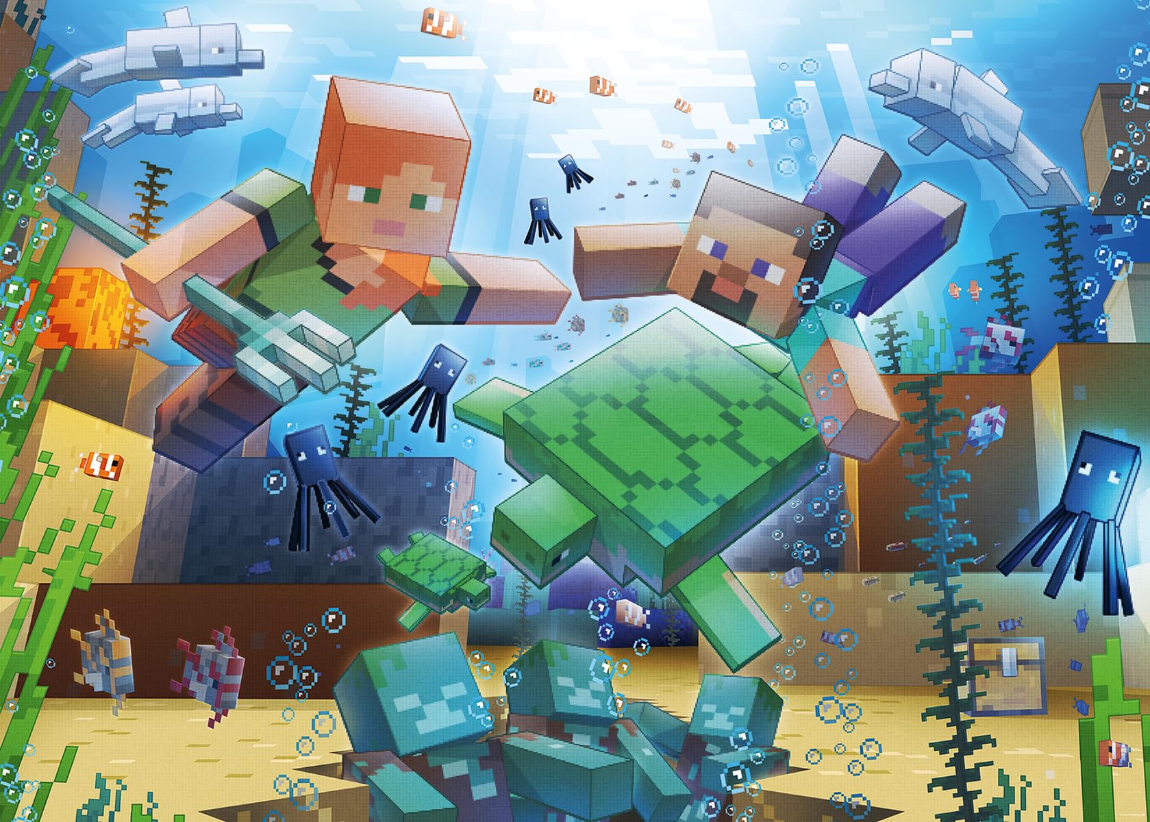 Foto 1 | Rompecabezas Ravensburger Mojang Minecraft Mosaic 1000 Piezas - Venta Internacional.
