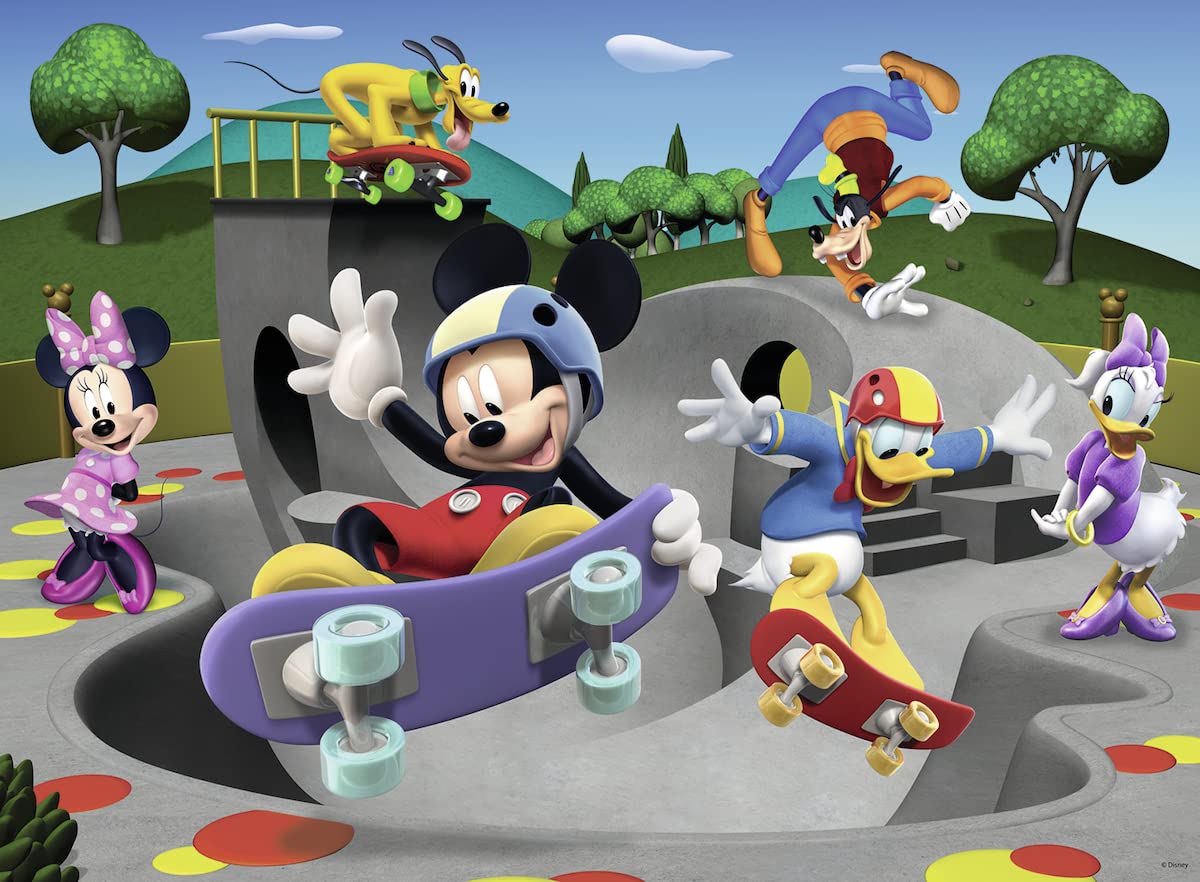 Foto 2 pulgar | Rompecabezas Ravensburger Mickey & Minnie Skate Park, 100 Piezas - Venta Internacional.