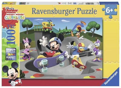 Foto 2 | Rompecabezas Ravensburger Mickey & Minnie Skate Park, 100 Piezas - Venta Internacional.