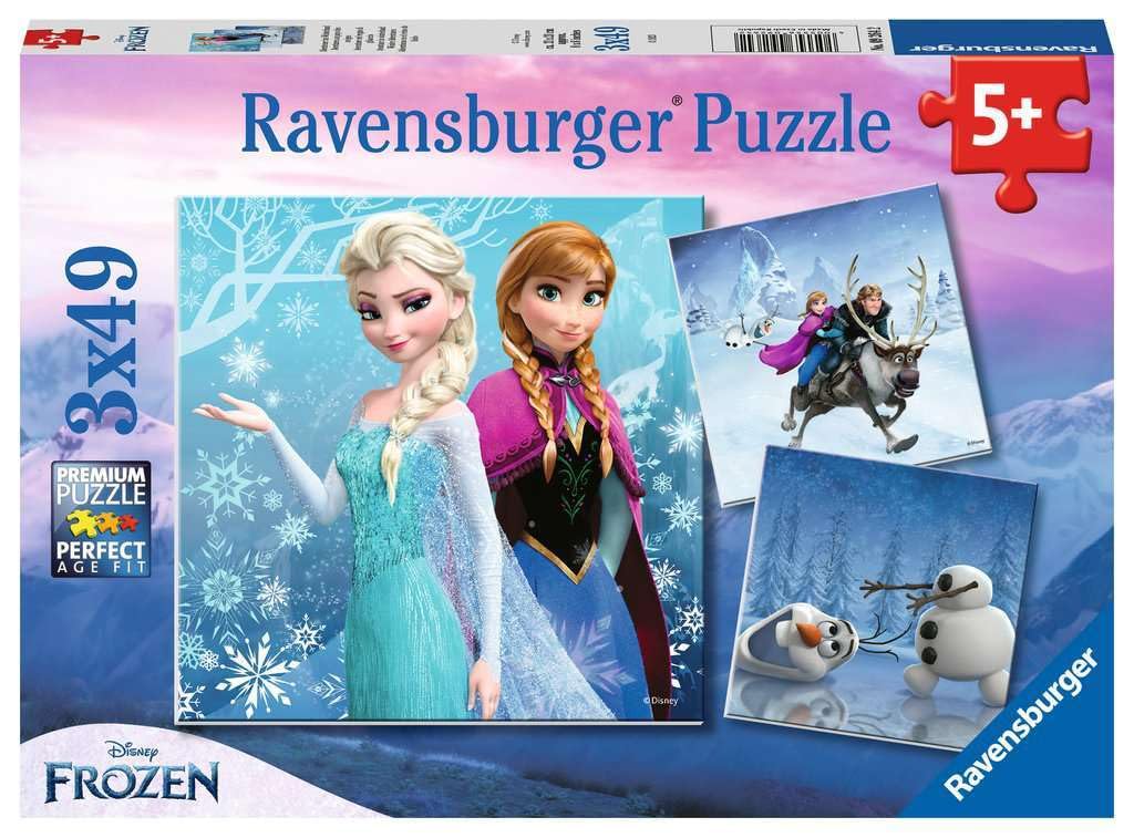 Foto 2 pulgar | Juego De Rompecabezas Ravensburger Disney Frozen Winter Adventures, 3 X 49 Piezas - Venta Internacional.