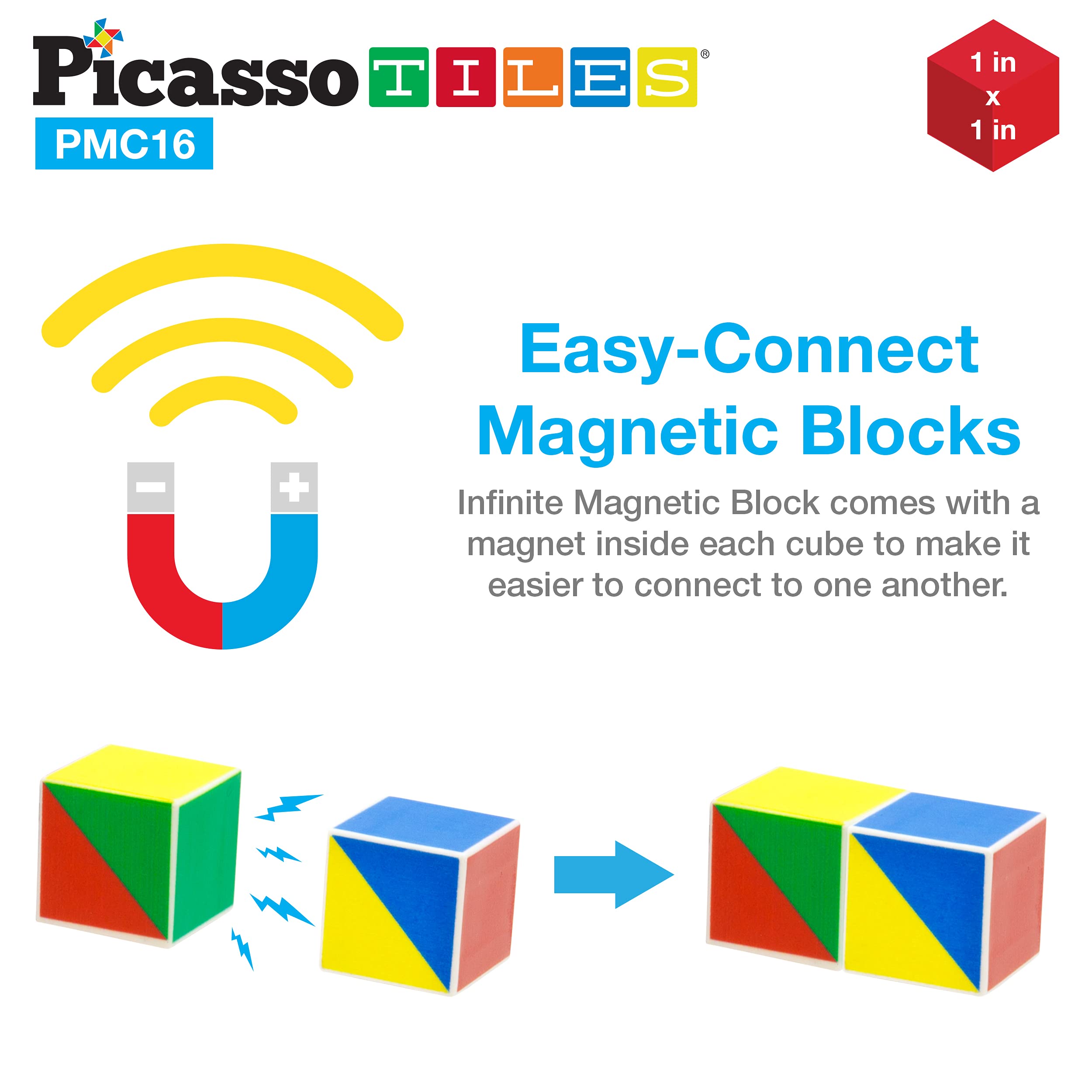 Foto 5 pulgar | Juego De Rompecabezas Magnético Picasso Cubes Brain Teaser Set, Juguete Para Niños - Venta Internacional.