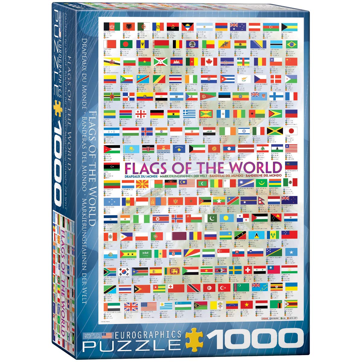 Foto 2 pulgar | Puzzle Eurographics Con Banderas Del Mundo, 1000 Piezas - Venta Internacional.