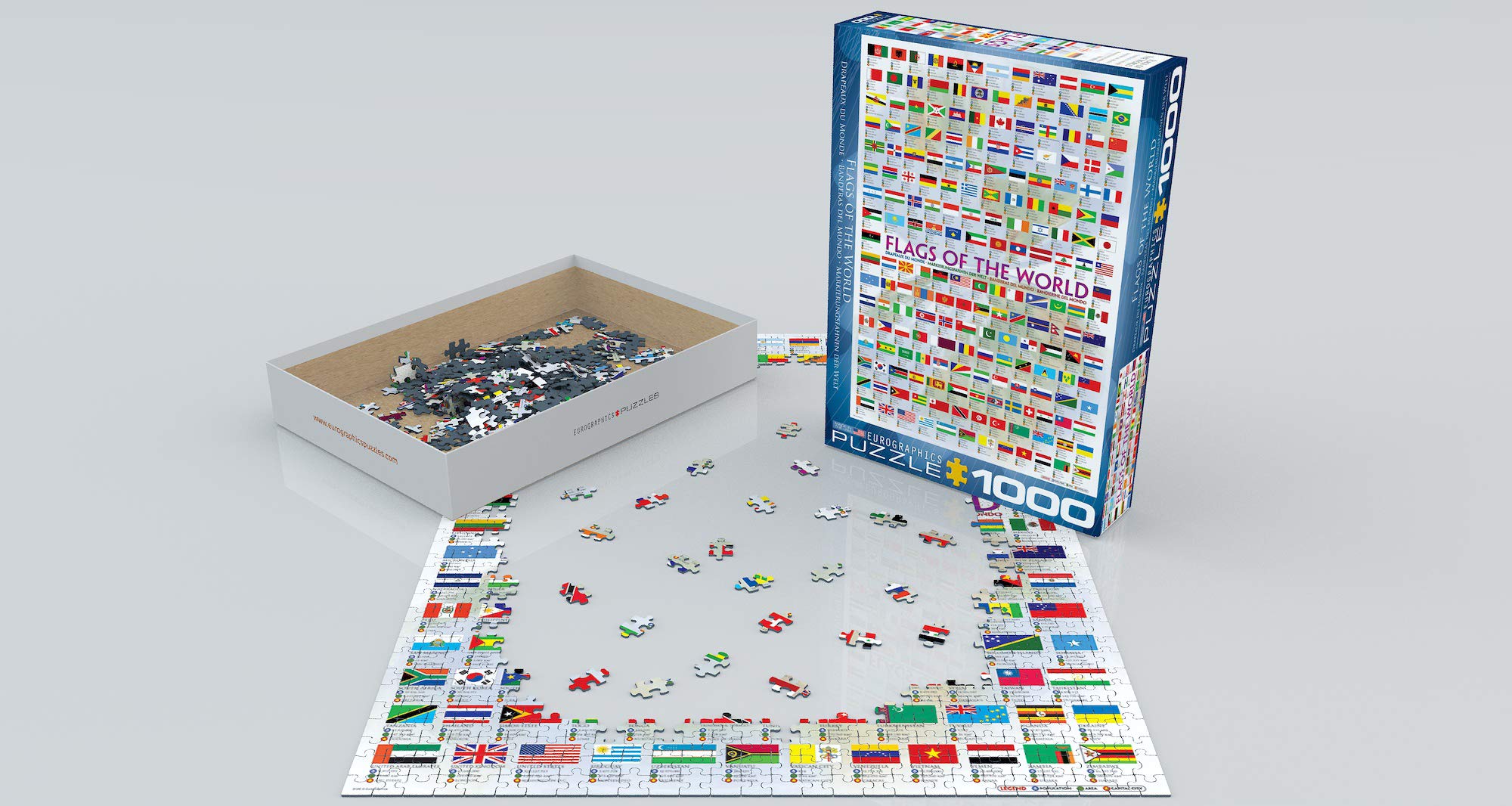 Foto 4 pulgar | Puzzle Eurographics Con Banderas Del Mundo, 1000 Piezas - Venta Internacional.
