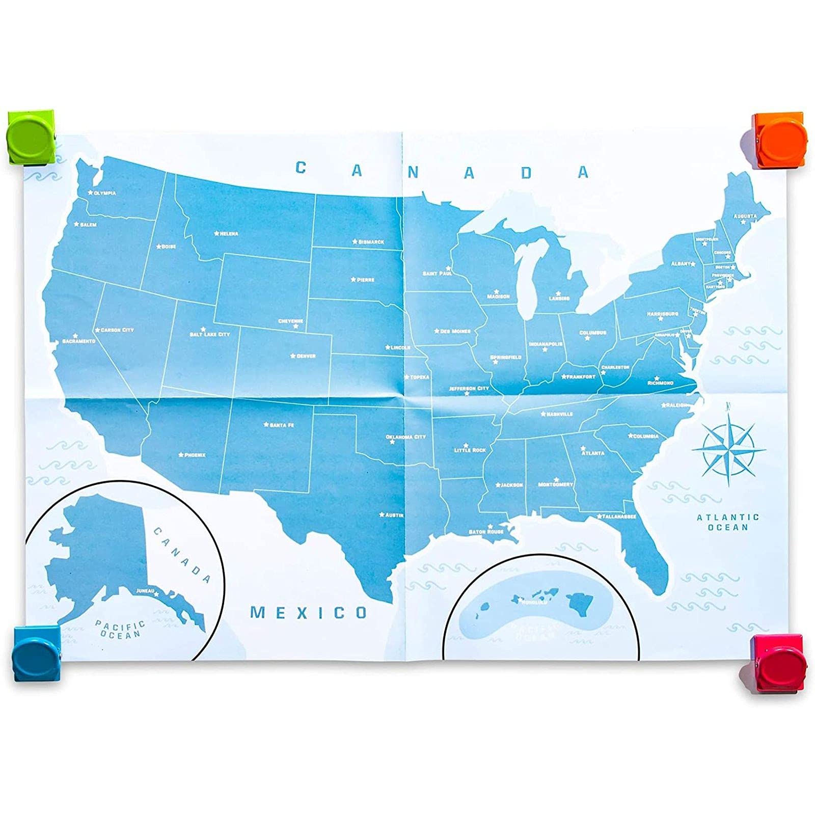 Foto 4 pulgar | Mapa De Rompecabezas Magnético Juvale U.s. Of The United States Kids - Venta Internacional.
